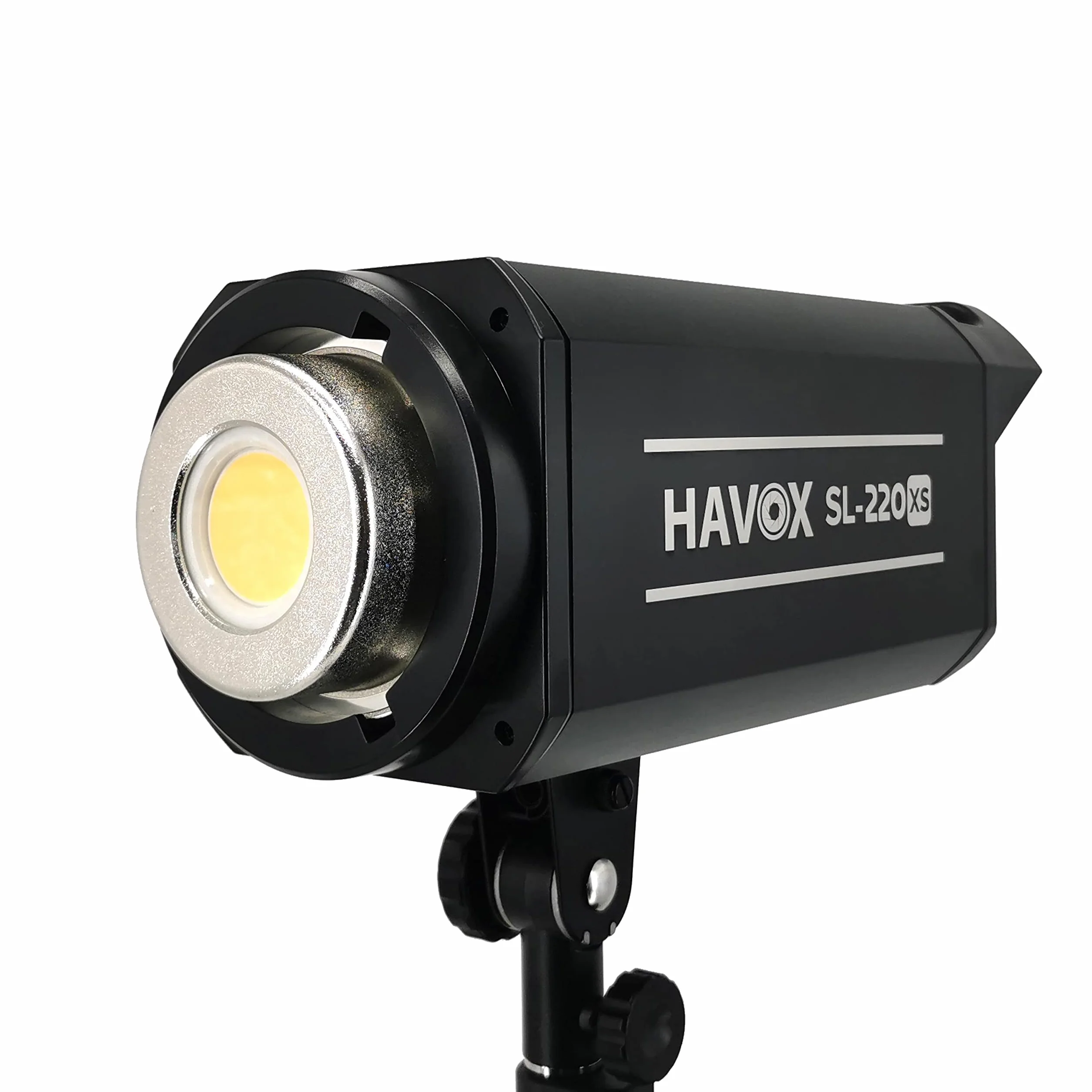 HAVOX - SL-220XS - Softbox Luce continua 220 W Photo Video 5600 K - CRI97+ / TLCI97+ / Fissaggio Bowens - Illuminazione studio fotografico professionale con display digitale