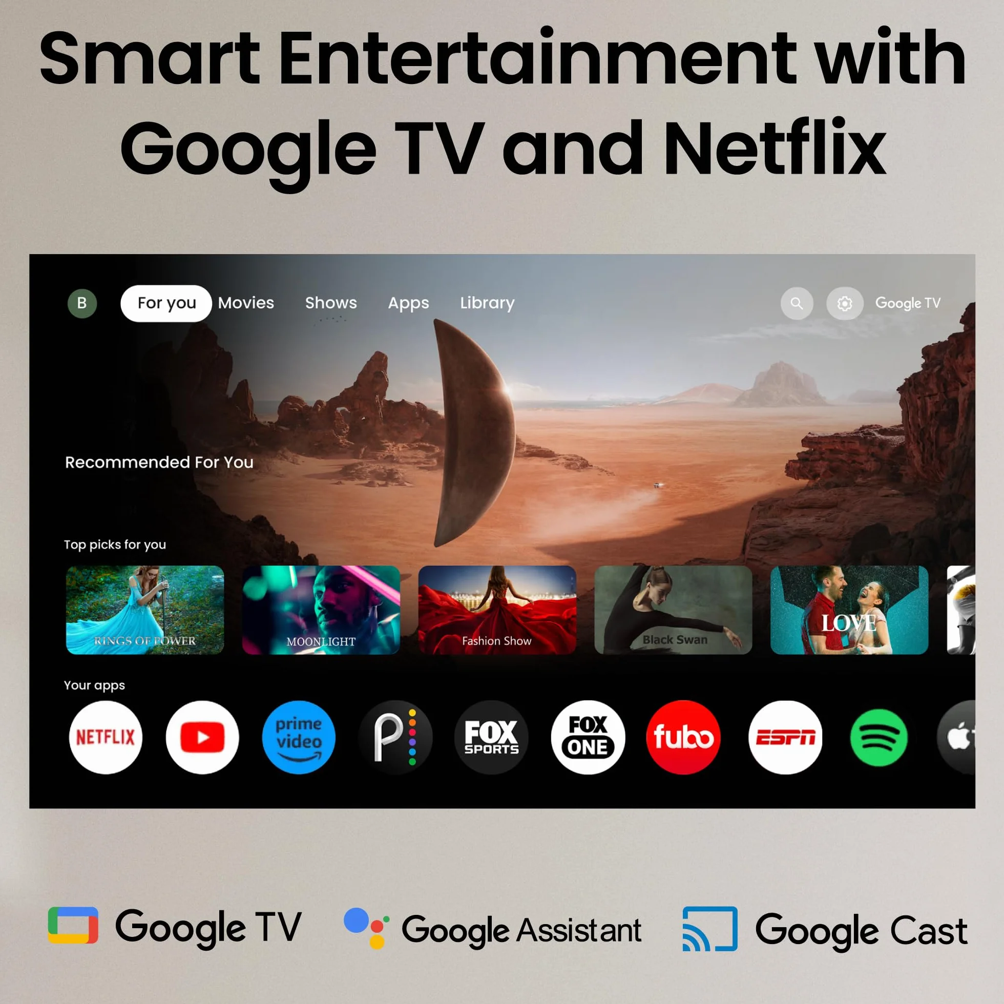 BenQ TH575i 1080p Proiettore Home, ad alta luminosità da 3.800lm, con dongle e licenza Google TV, input lag per gaming da 16,7ms, correzione distorsione verticale, zoom ottico 1,1x, modalità sport