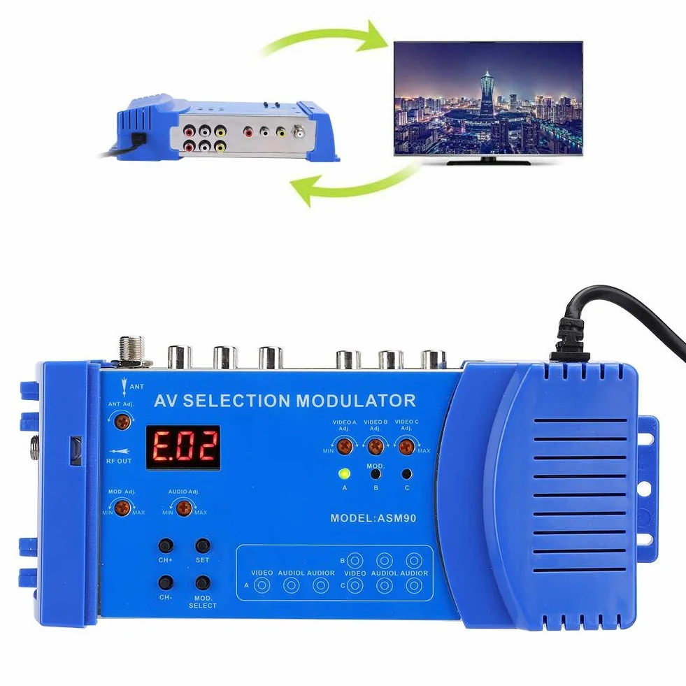 PUSOKEI Modulatore Domestico Digitale Doppia Banda VHF UHF Standard TV Pal NTSC