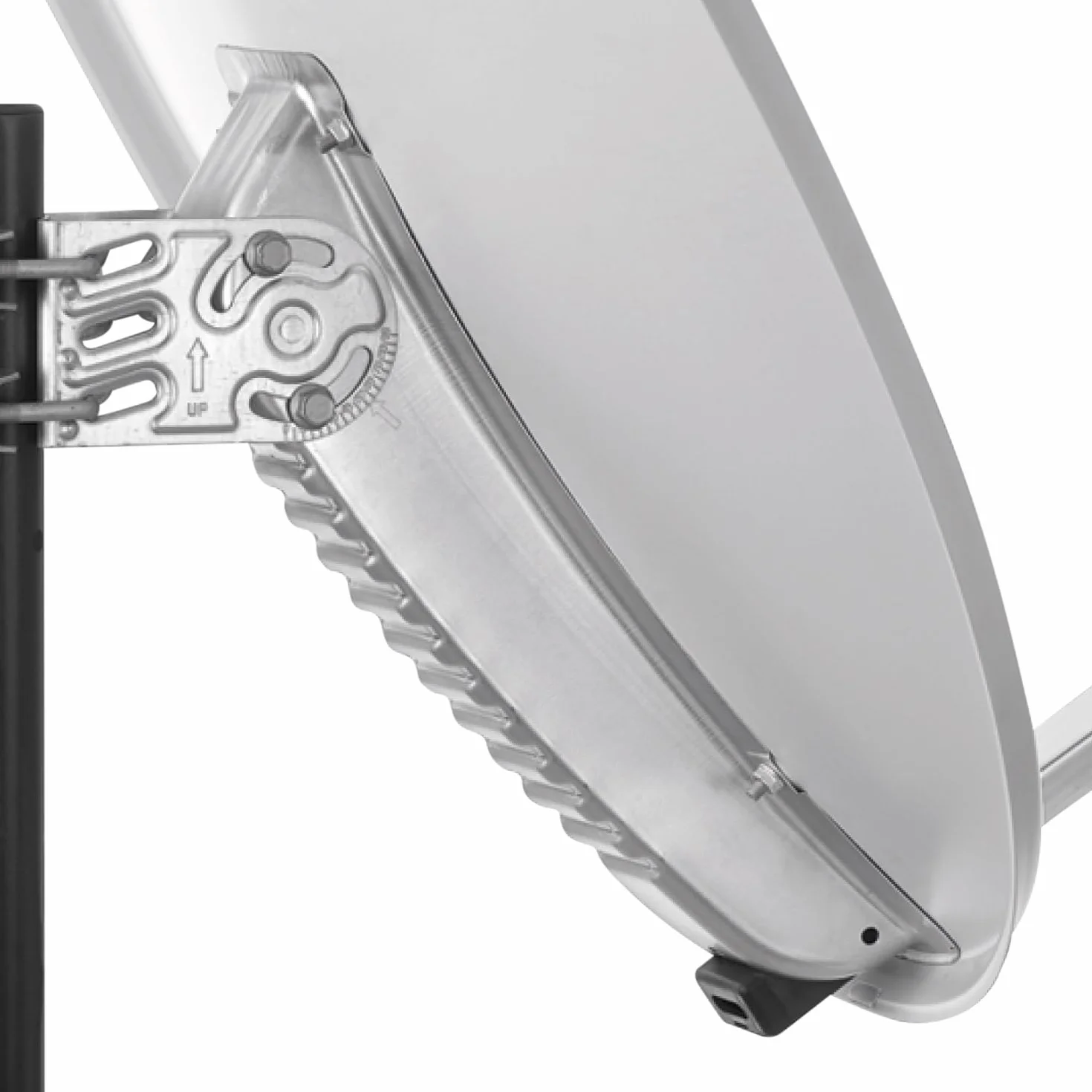 TELESTAR DIGIRAPID 80 A V2 – Parabola satellitare (80 cm, alluminio, braccio di supporto stabile e di alta qualità) – Grigio chiaro