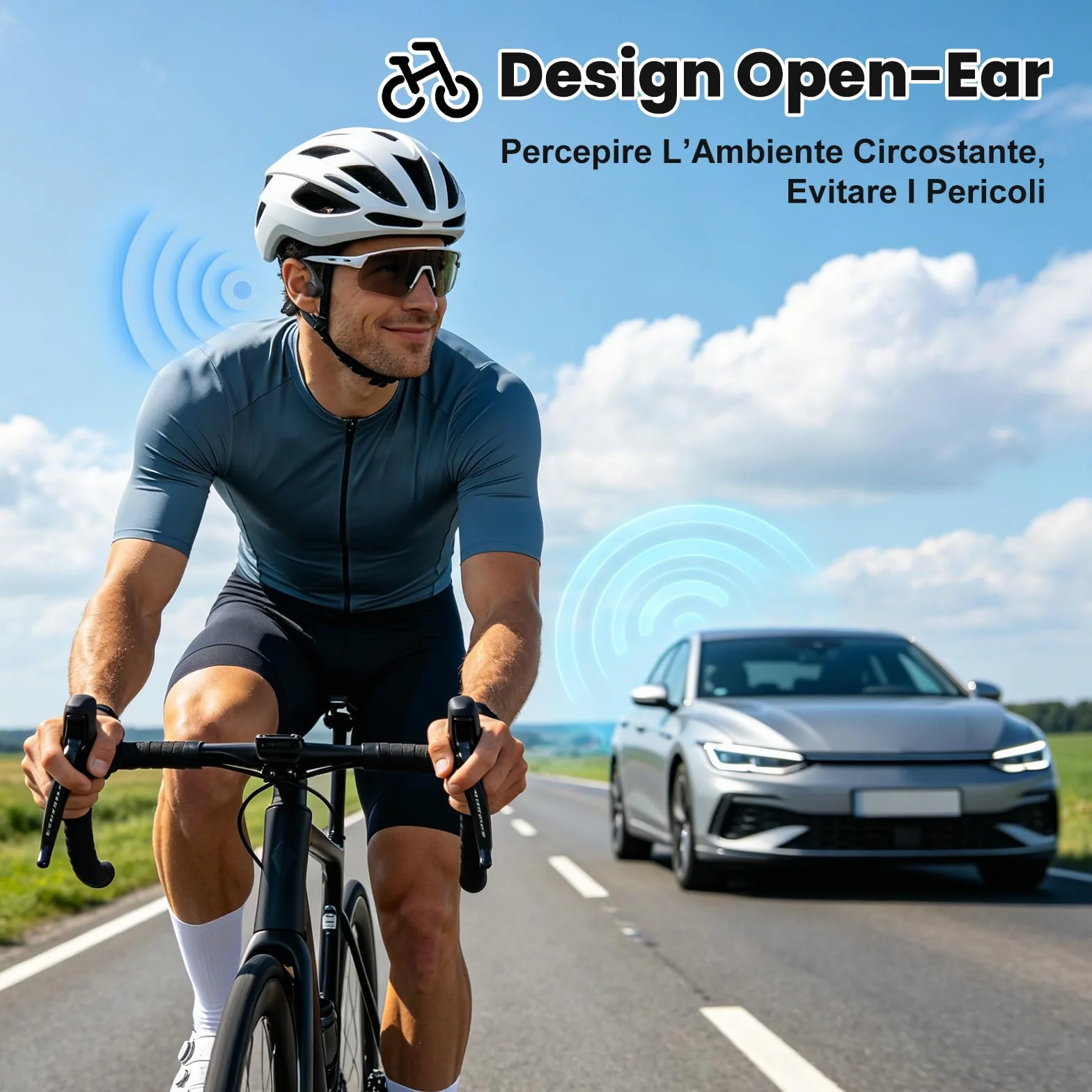 MANKIW Cuffie Nuoto Conduzione Ossea IP68, Auricolari Bluetooth 5.4 con 32GB MP3, Open Ear Impermeabili per Nuoto, Sport