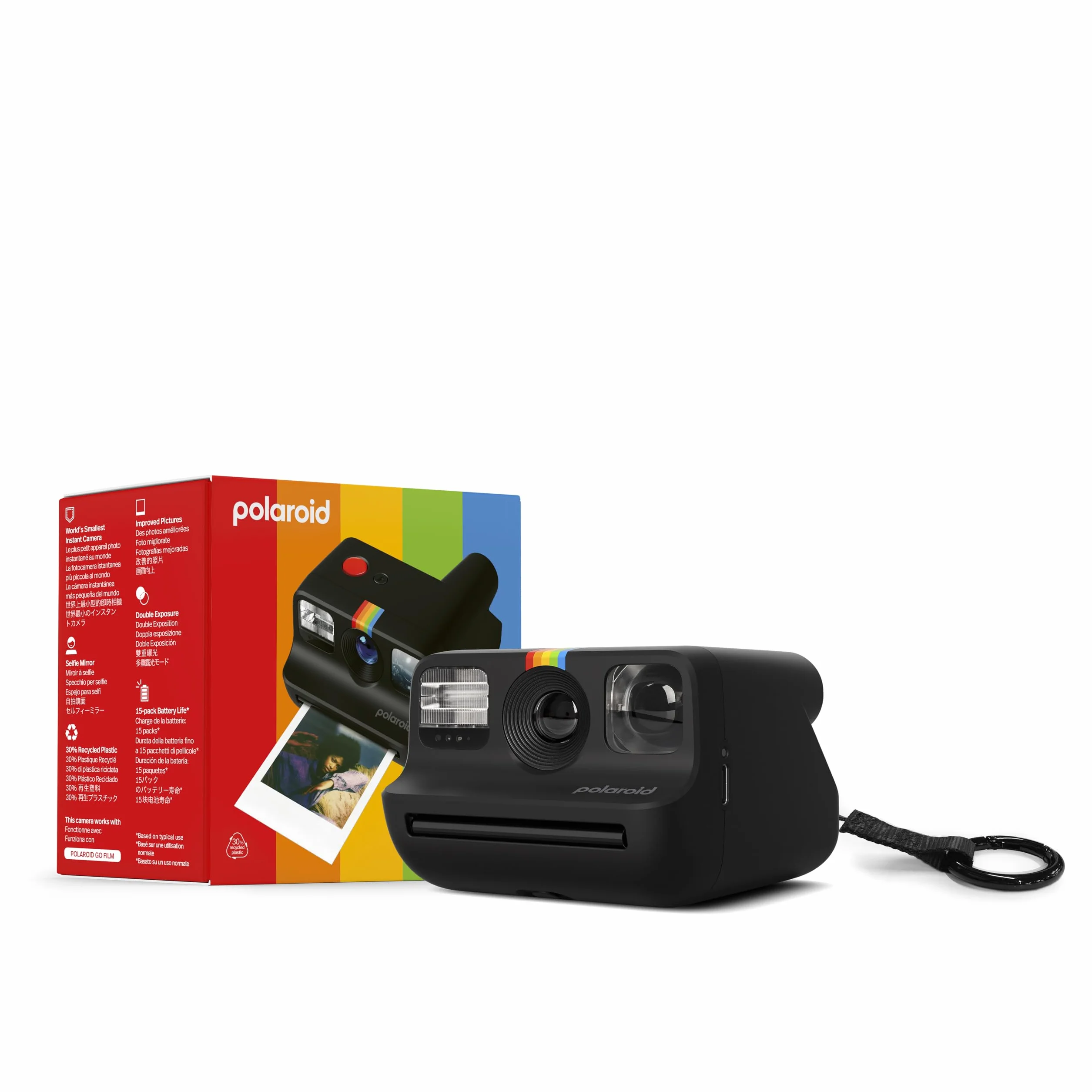 Polaroid - Bundle Instant Camera Go Gen 2 nero + clip nera
