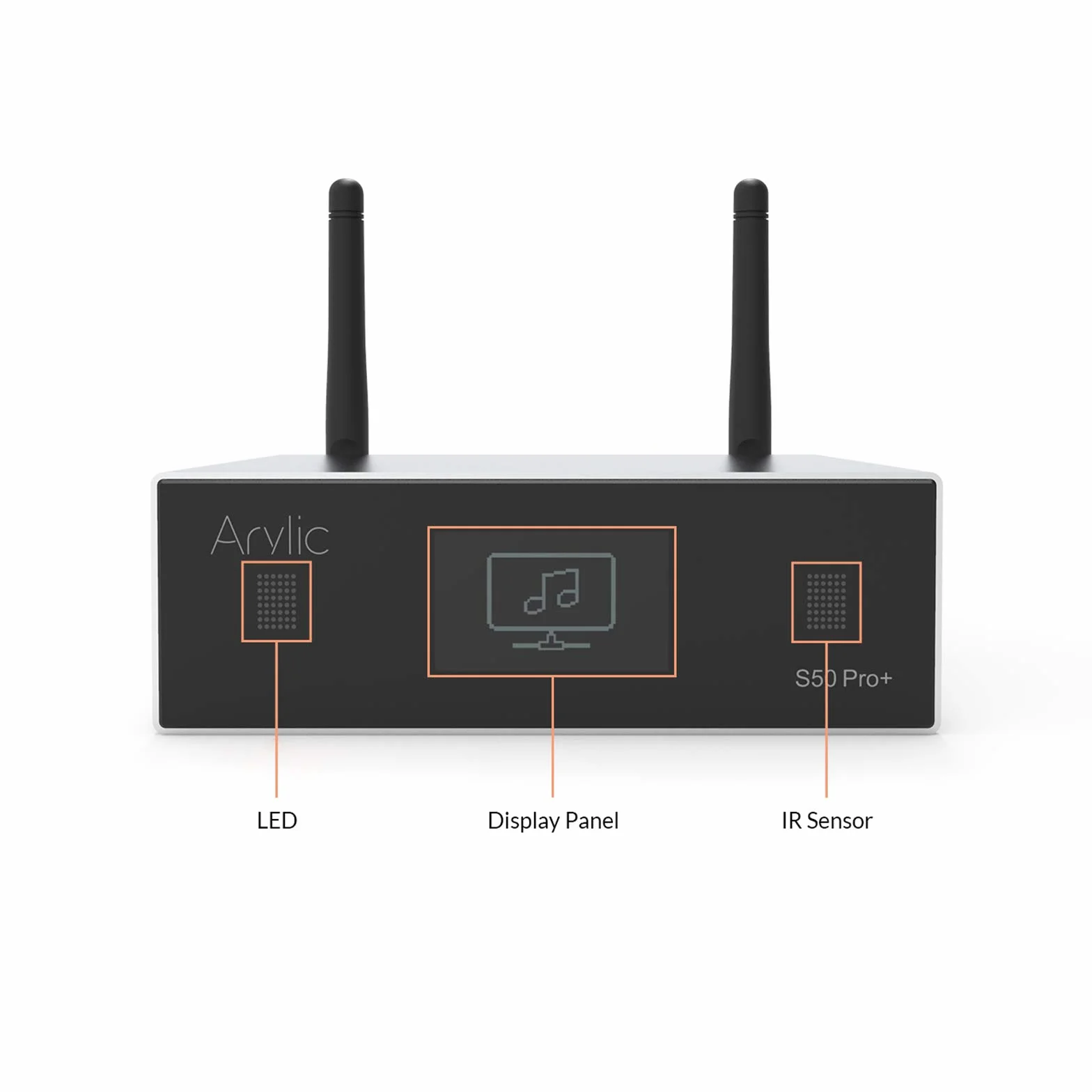 Arylic Up2stream S50 Pro+, Ricevitore Audio WiFi e Bluetooth， Preamplificatore aptX HD con ESS Sabre Dac Multiroom/multizone, Ricevitore Stereo Wireless con AirPlay, Spotify, Internet Radio