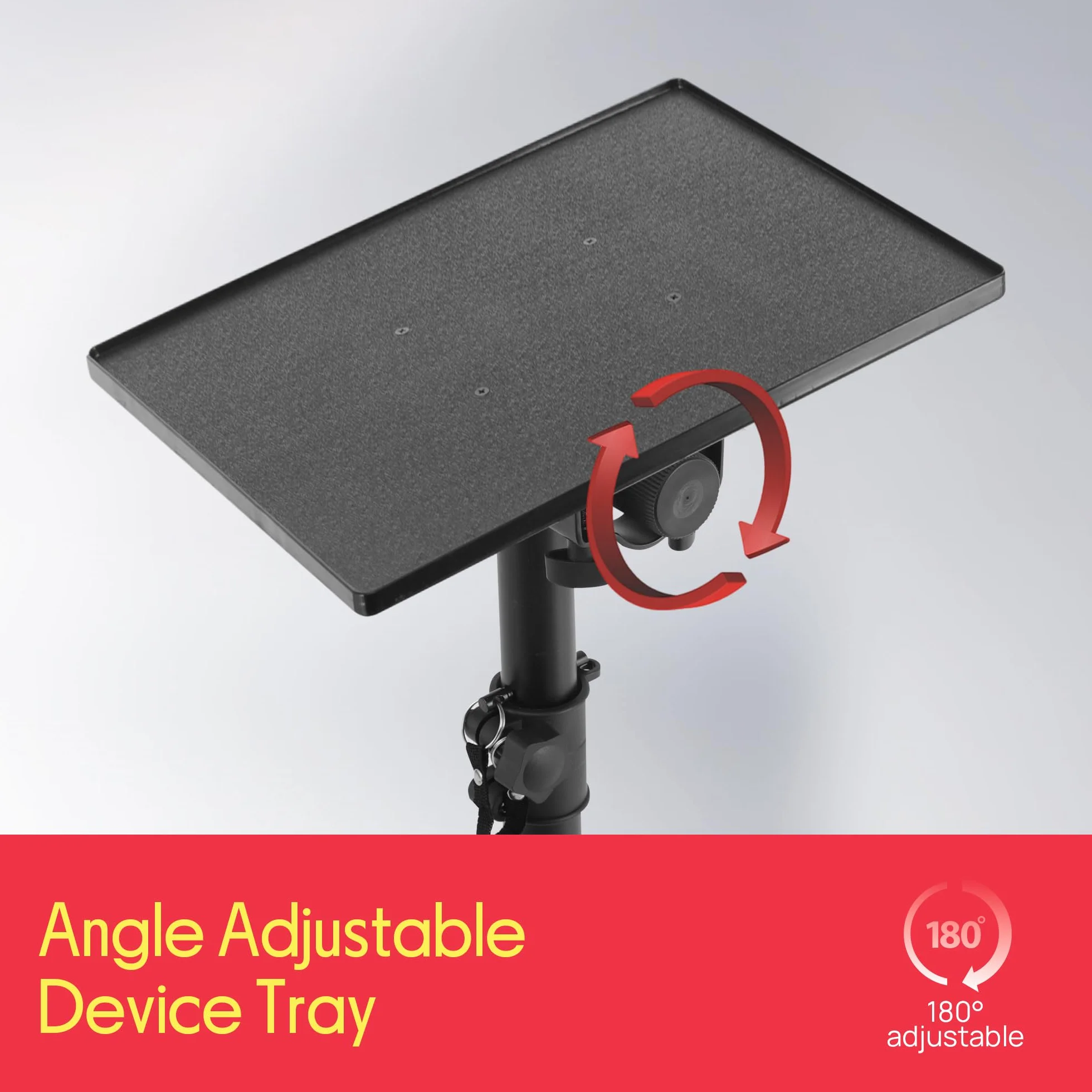 Pyle PLPTS2 Supporto Notebook da DJ e Proiettore, Treppiede Regolabile in Altezza fino a 89 cm con Dimensioni della Piastra di 35,56 cm x 27,94 cm, Supporto Laptop Scrivania, Ottimo per Palco o Studio
