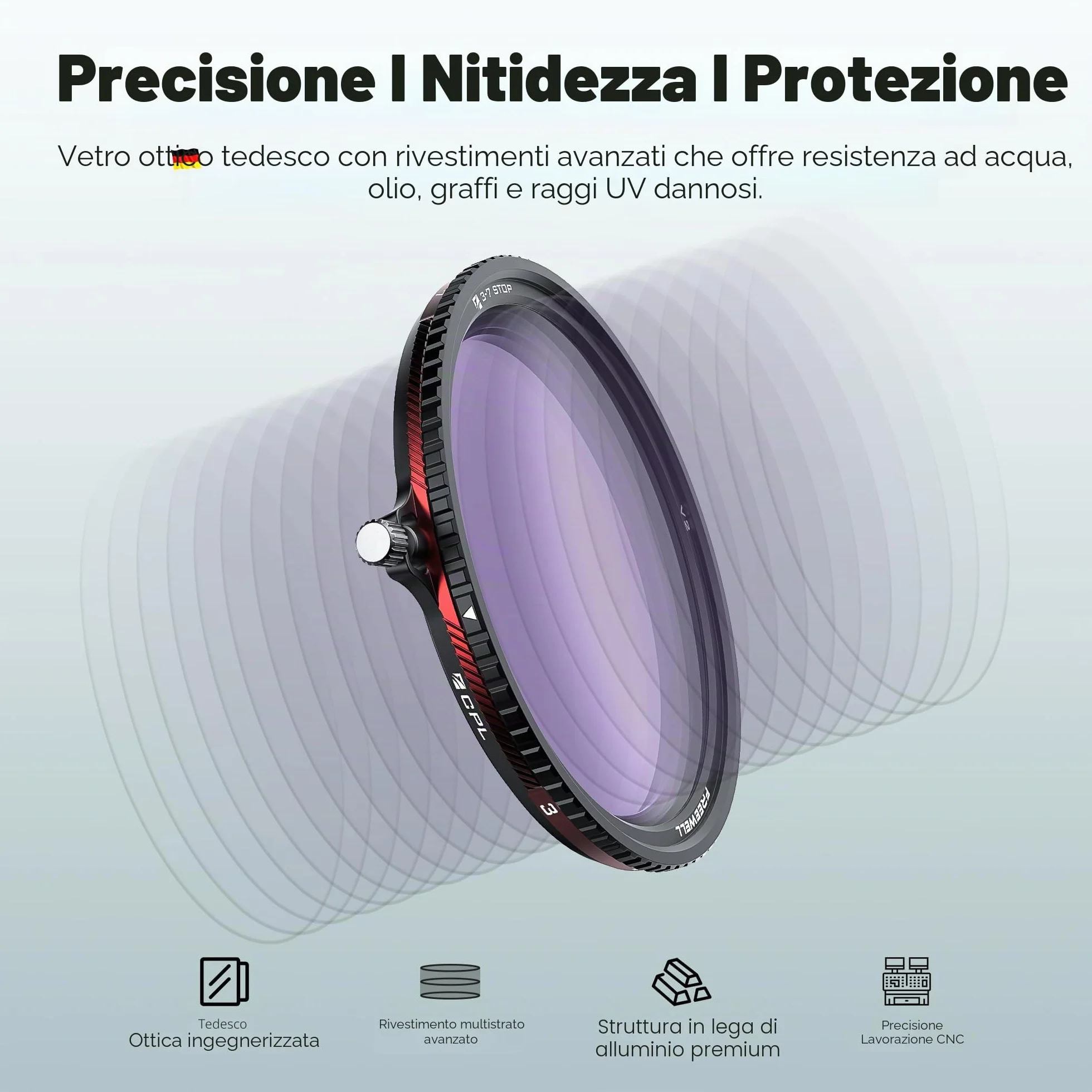 Freewell 82 mm V2 Filtro magnetico ibrido VND/CPL 3-7 stop - Filtro VND e CPL regolabile di qualità superiore a prova di futuro