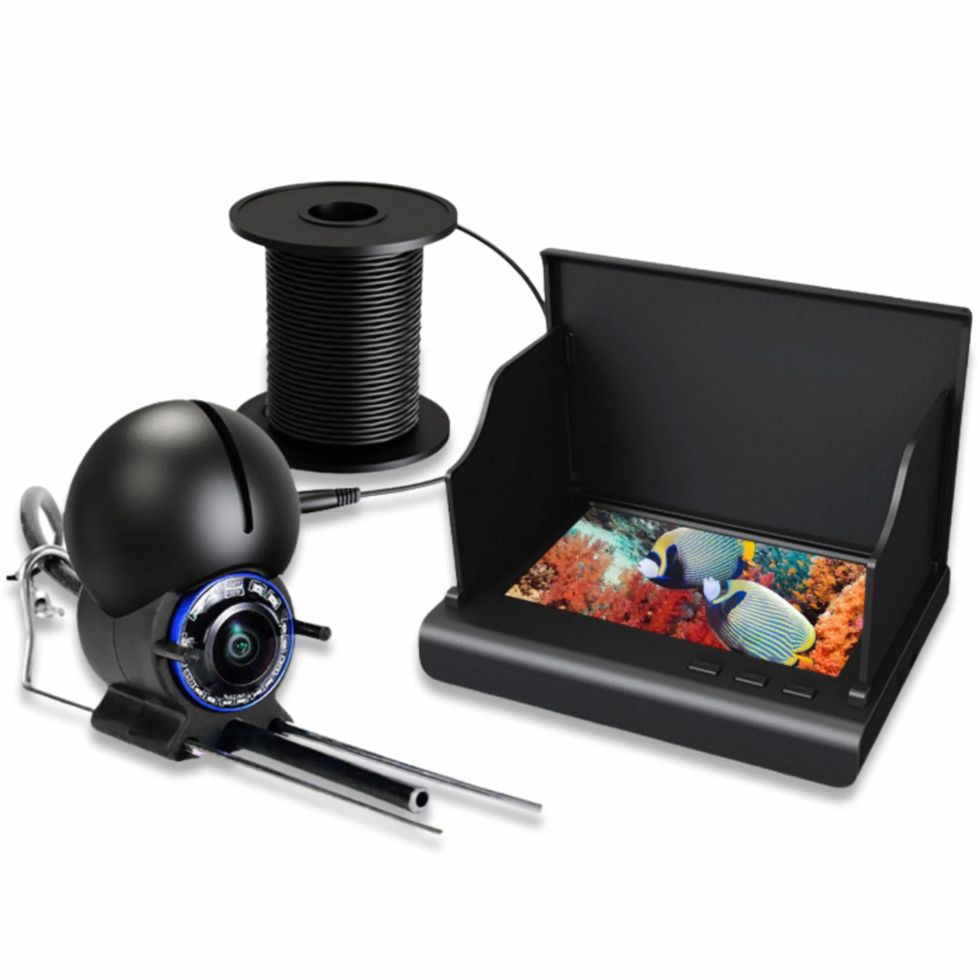 Kit Ecoscandaglio - Ecoscandaglio Subacqueo con display TN da 4,3 pollici a 1000 luminosità e lenza da 20 m anti-pull