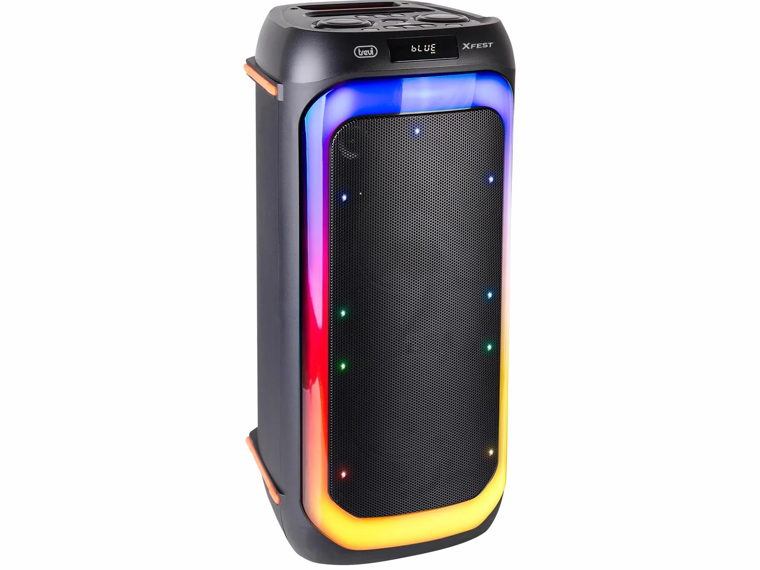 Trevi XF 780 KB Speaker Wireless Portatile 110W con Batteria, Altoparlante Karaoke con Microfono Incluso, Ingressi USB Micro SD LINE-IN, Funzione TWS, Cassa Audio per Feste ed Eventi