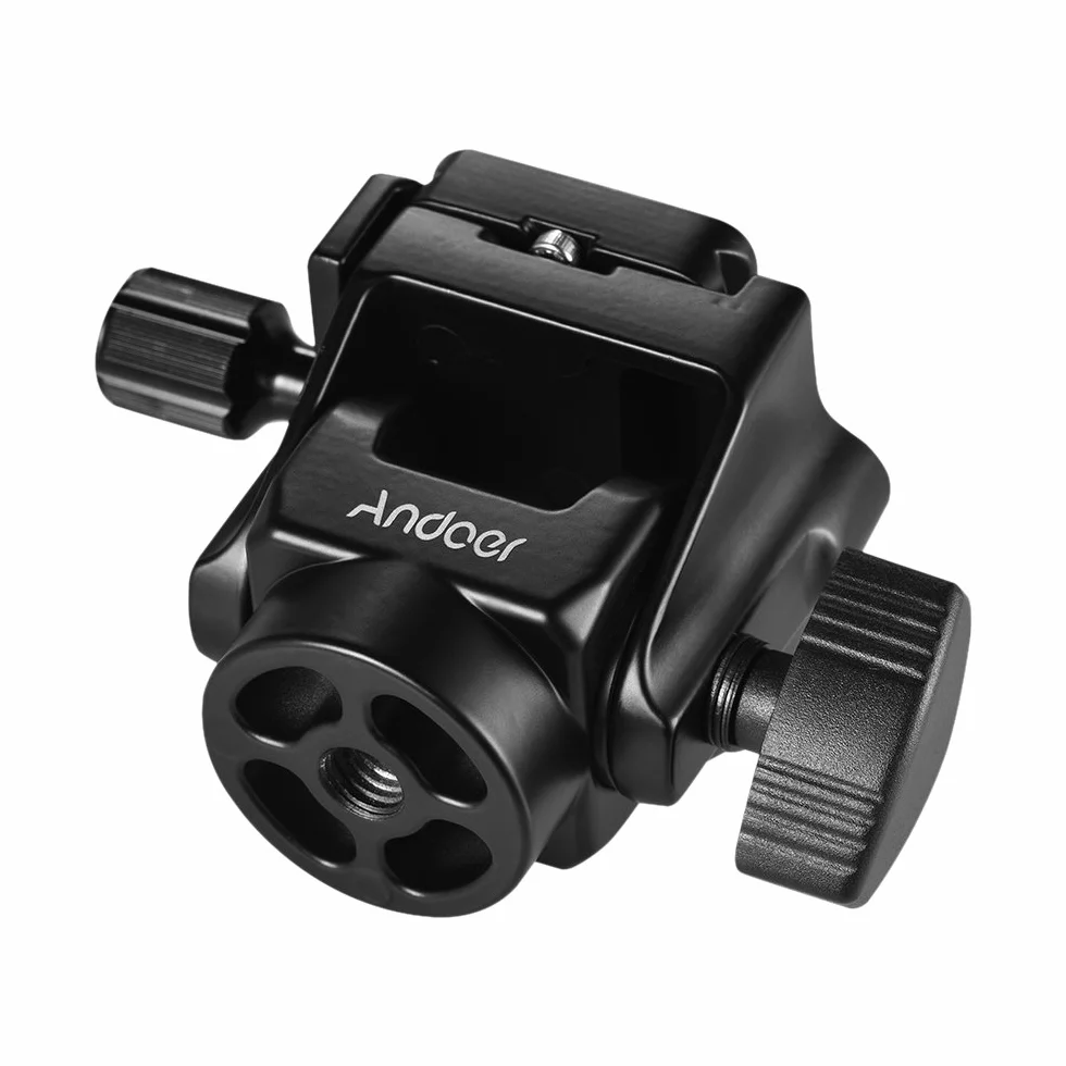 Andoer M-12 Testa Monopiede Inclinabile Panoramica per Teleobiettivo e Bird Watching Con 2 Piastre a Sgancio Rapido