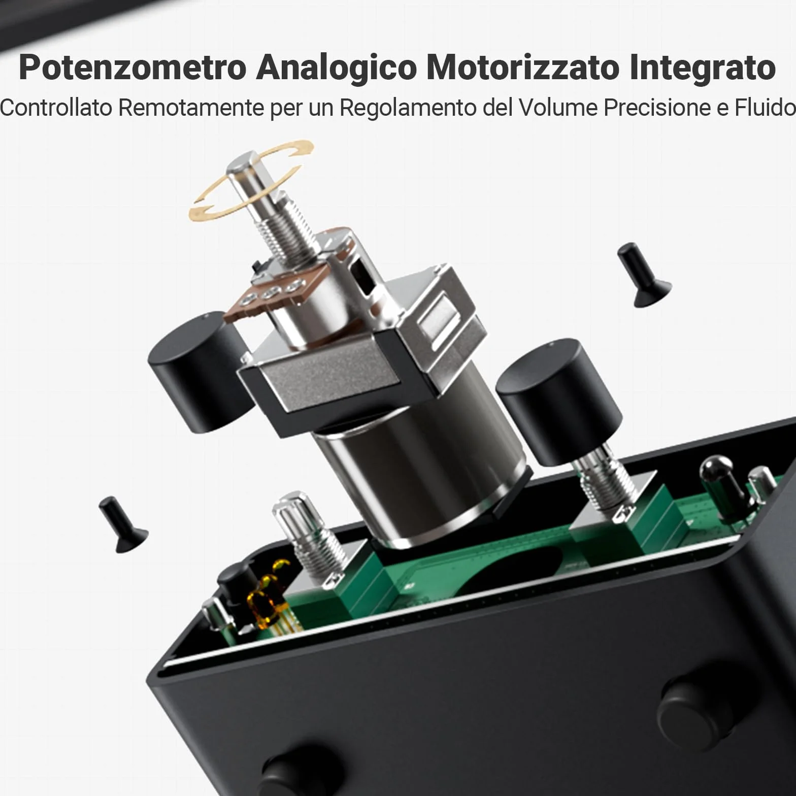 Fosi Audio P4 Mini Preamplificatore Stereo con 3 Ingressi RCA, Guadagno Regolabile 3/6/9 dB, Controlli Bassi e Alti