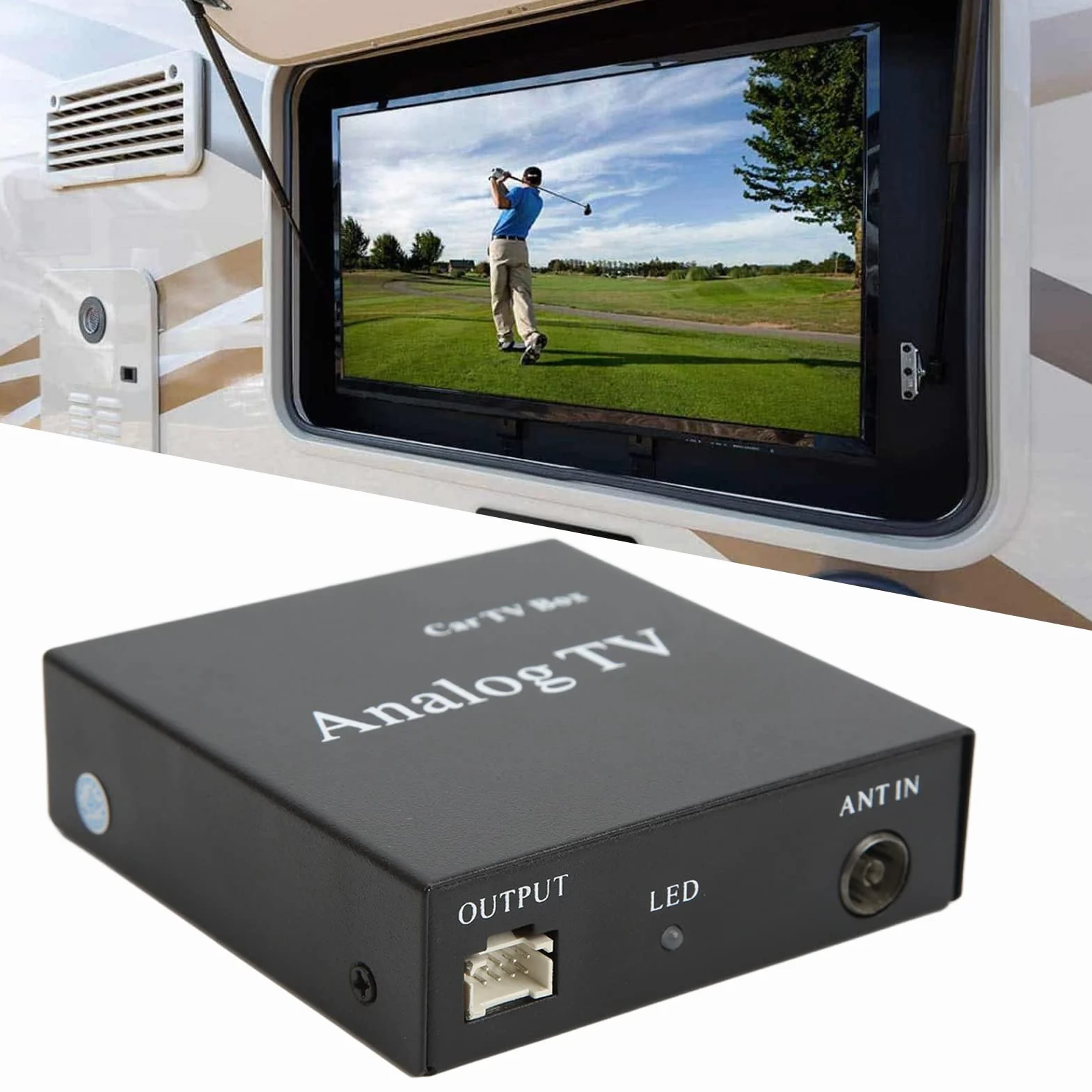 Ricevitore del segnale TV analogico, sintonizzatore TV analogico per auto a trasmissione stabile per accessori video auto