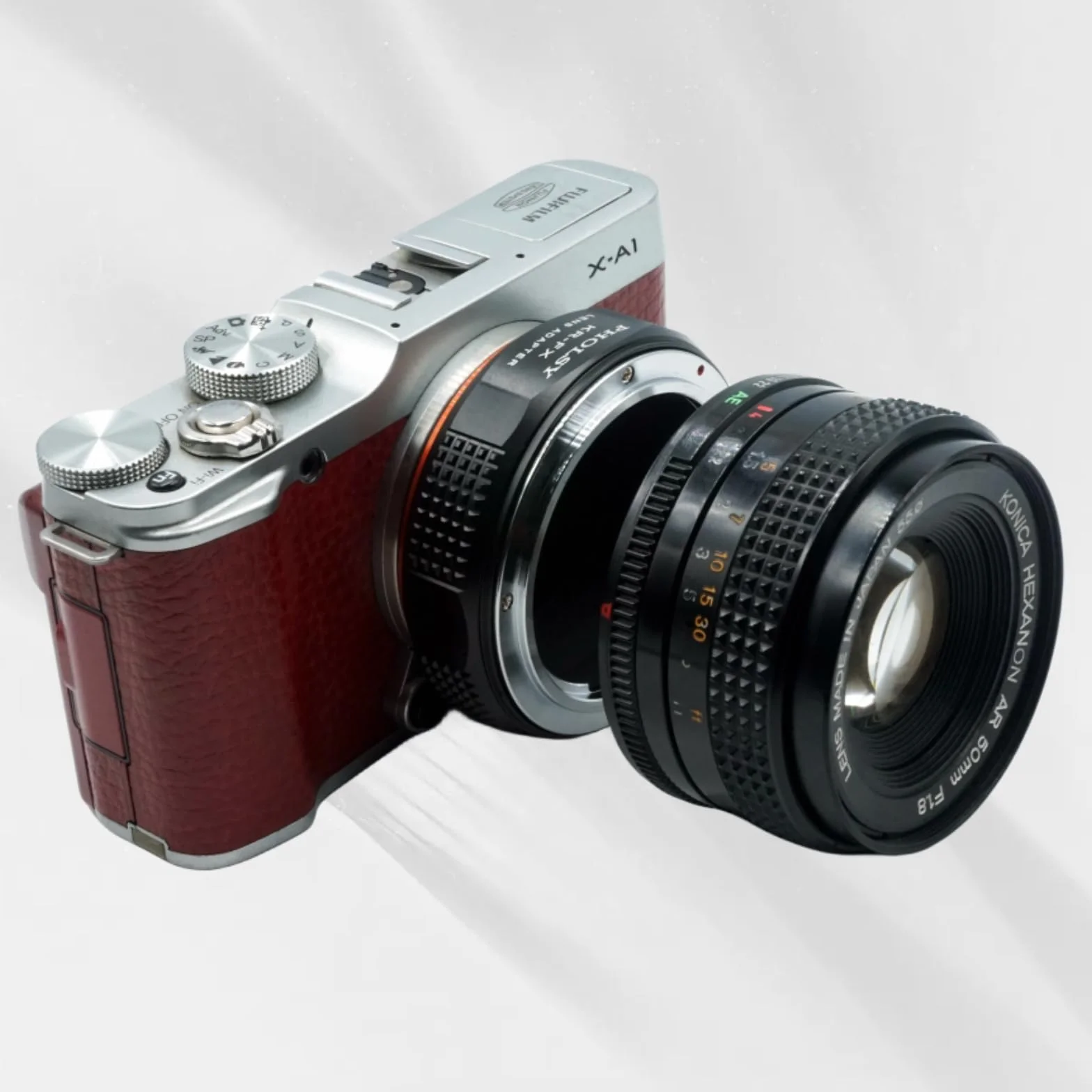 PHOLSY Anello Adattatore Compatibile con Obiettivo Konica AR Mount su Fujifilm X Mount Corpo Fotocamera per X-H2S, X-Pro3, X-T5, X-T4, X-T3, X-S20, X-S10, X-T30II, X-E4 etc. Konica AR-FX