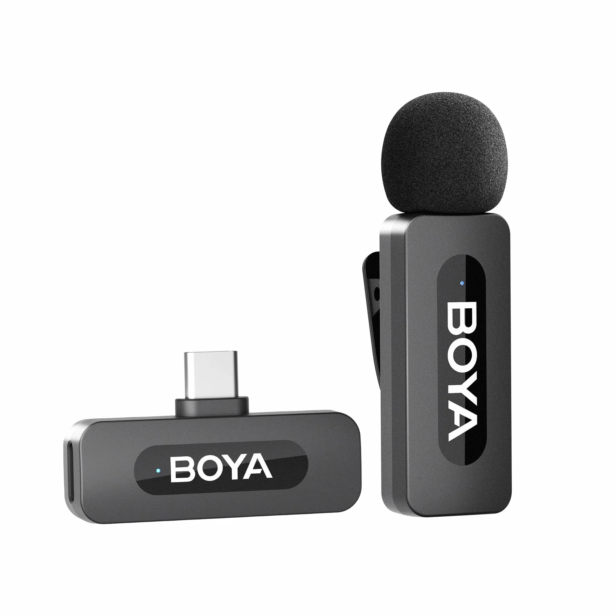 BOYA BY-V10 Microfono Lavalier Wireless USB-C, Mini Microfono Lpel per Smartphone iPhone 15/Android/Microfono Vlog Tipo-C per Youtube Podcast Facebook Vlogging Registrazione Video