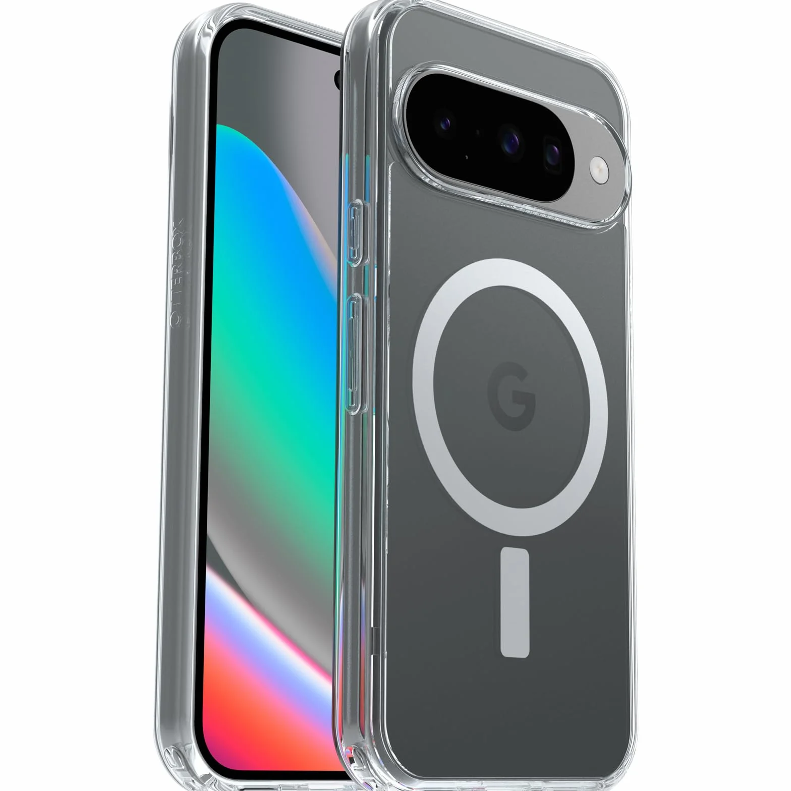 OtterBox Cover Symmetry Seires Clear con Pixelsnap per Google Pixel 10/Pixel 10 Pro, resistente a shock e cadute fino; sottile, testata 3x norme MIL-STD 810G, Trasparente