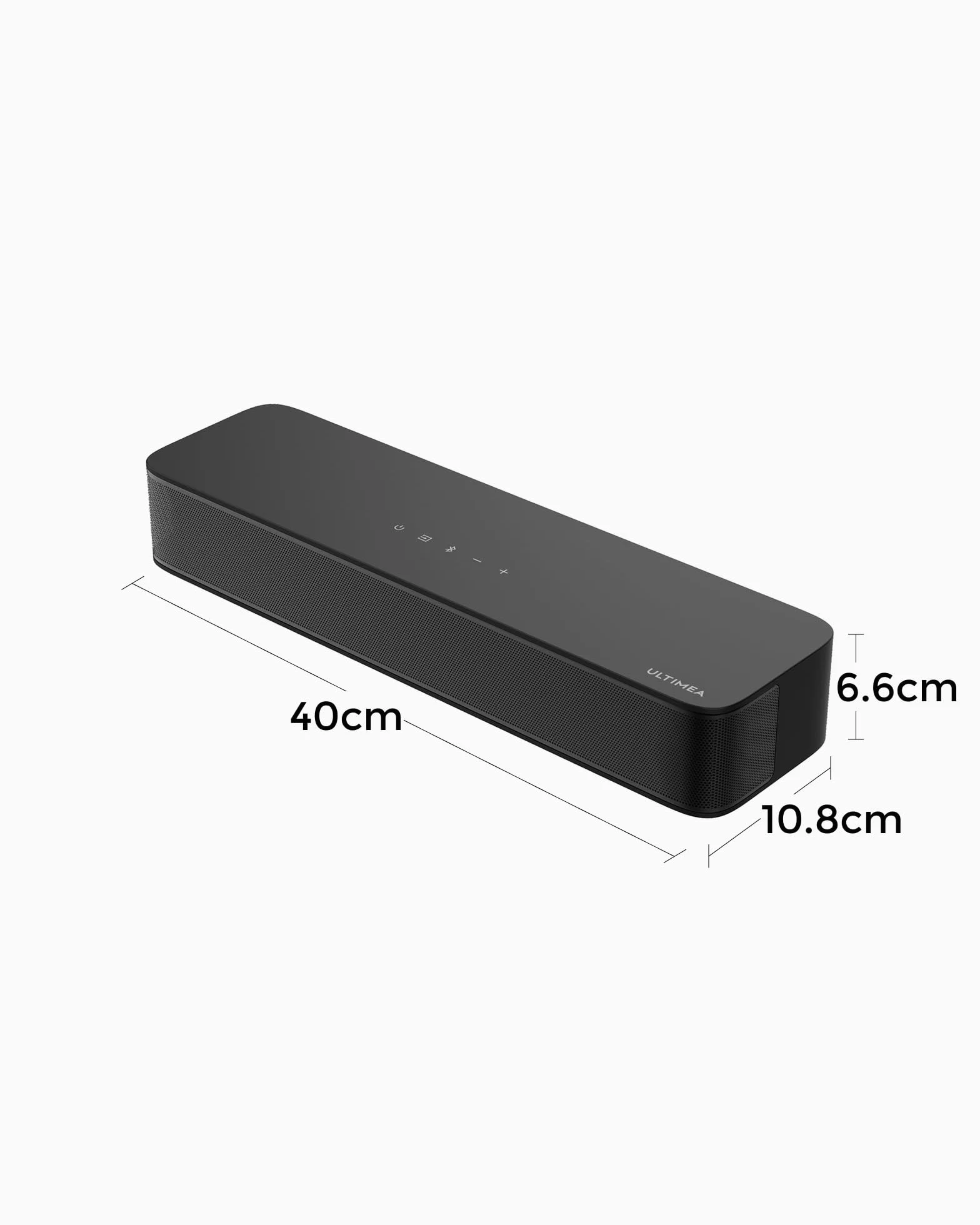ULTIMEA 2.1 Ch Soundbar Per TV, Subwoofer Integrato, All-In-One Per PC E Giochi. App Controllo, 132W Potenza Picco, Bluetooth 5.4, OPT/AUX Ingressi, Montaggio A Parete, Poseidon M20 Pro
