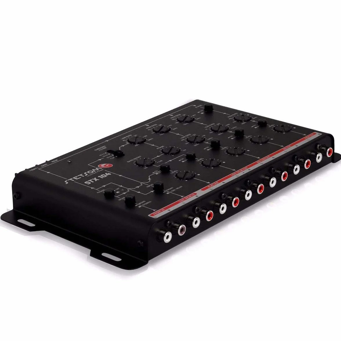 Stetsom STX 104 PRO - Crossover, canali a 5 vie, audio digitale elettronico per auto, processore di segnale di uscita, crossover audio per auto ad alta precisione, crossover audio, regolazione