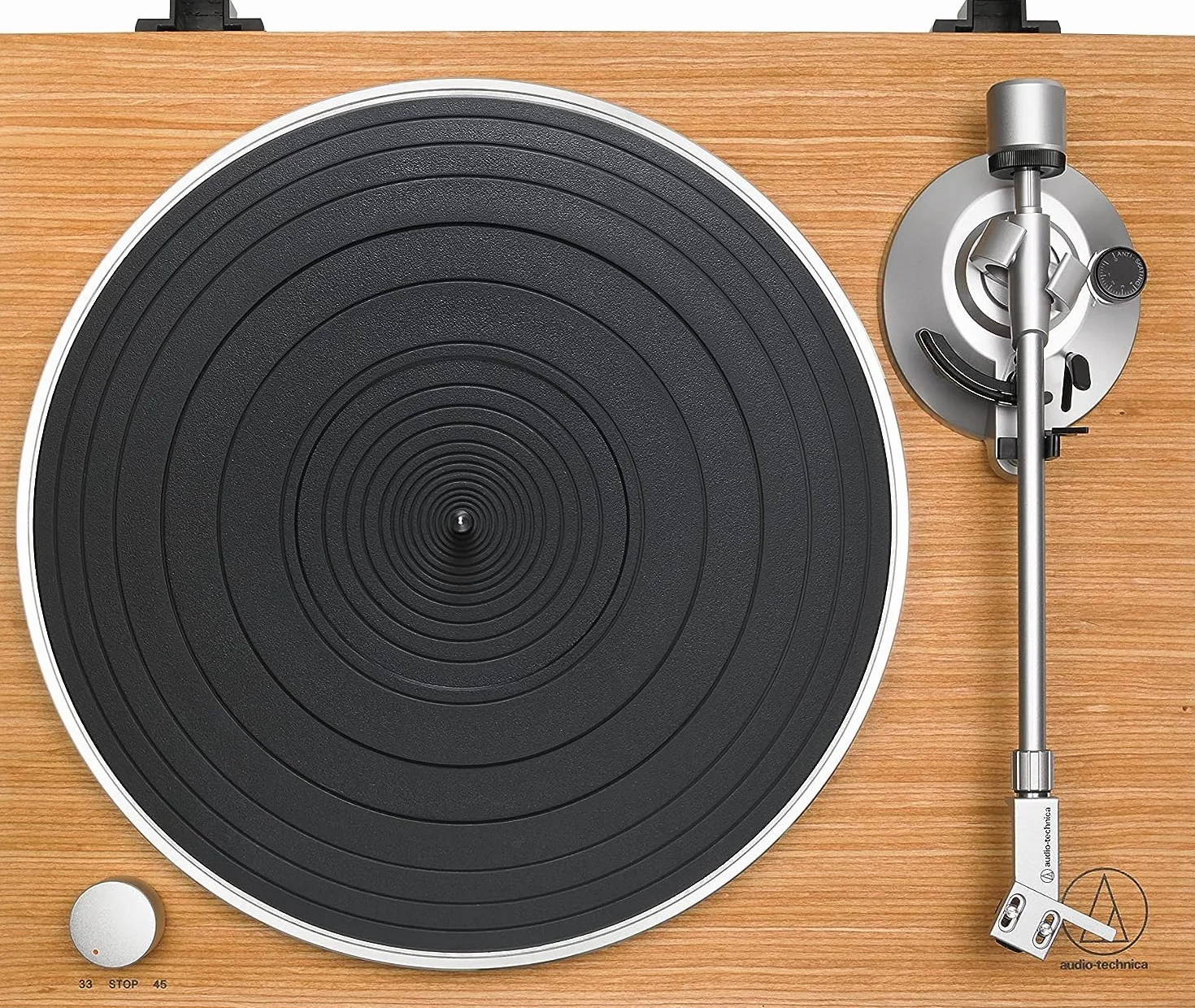 Audio-Technica LPW30TK Giradischi Manuale con Trazione a Cinghia e Base in Legno Teak