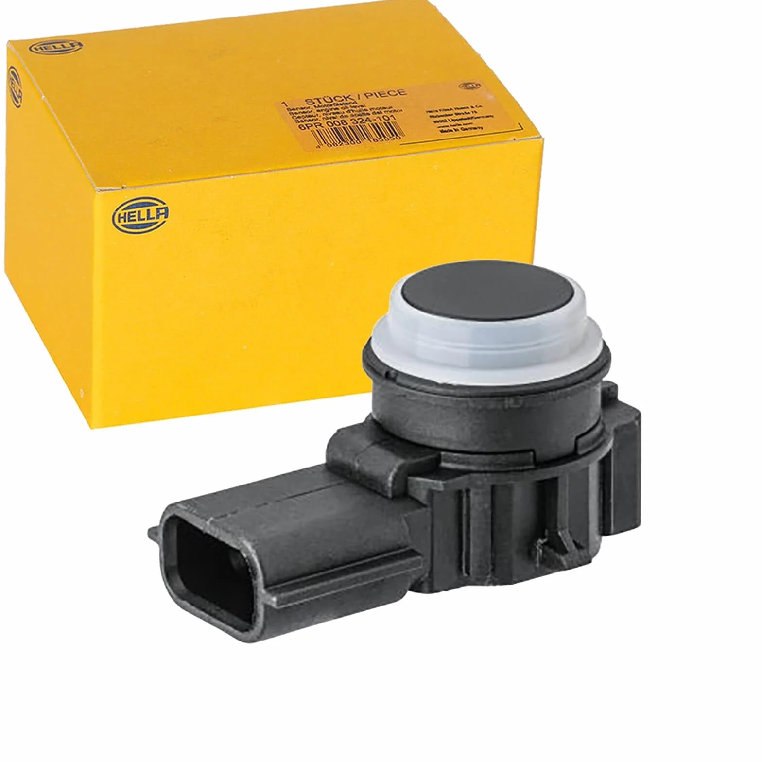 HELLA 6PX 358 141-761 Sensore Assistenza Parcheggio 3a Poli Verniciabile Con Anello Fissaggio