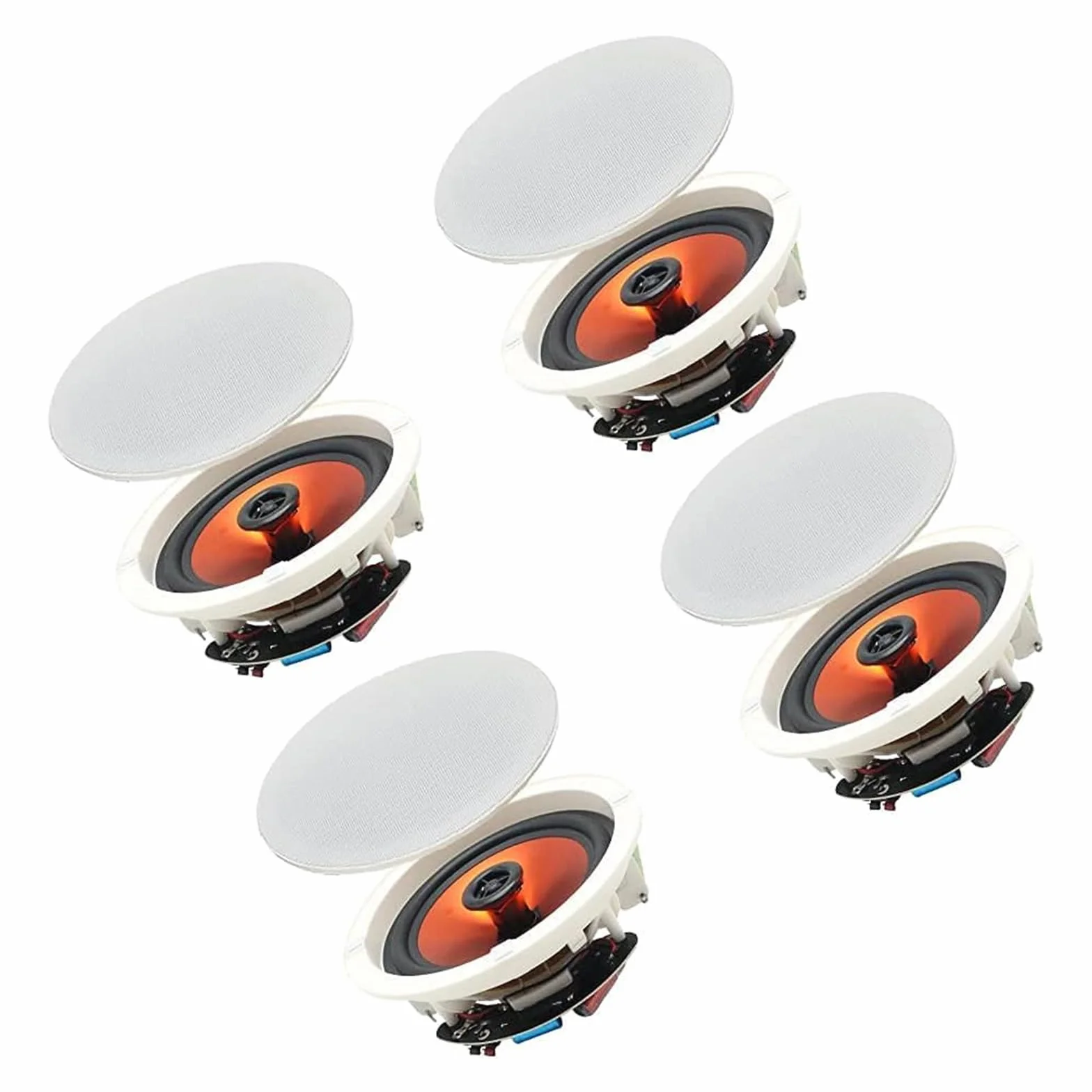 Herdio 6.5 pollici 4PCS 600W Altoparlanti da soffitto Sistema altoparlanti domestici da incasso