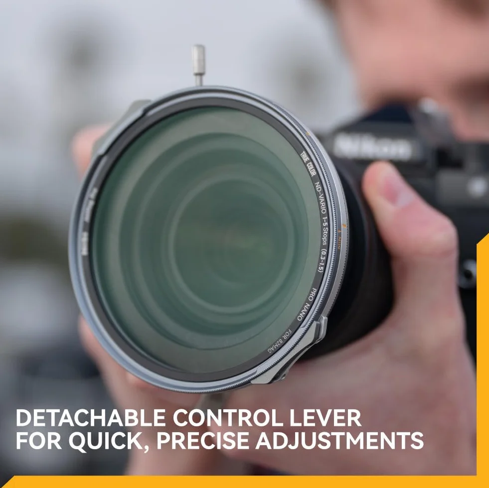 NiSi JetMag Pro Vario-ND 82mm, 1-5 stop (ND2-ND32), filtro ND variabile magnetico con polarizzazione. True Color, Vetro ottico, Nanocoating, Ultra-sottile. Richiede anello JetMag Pro.