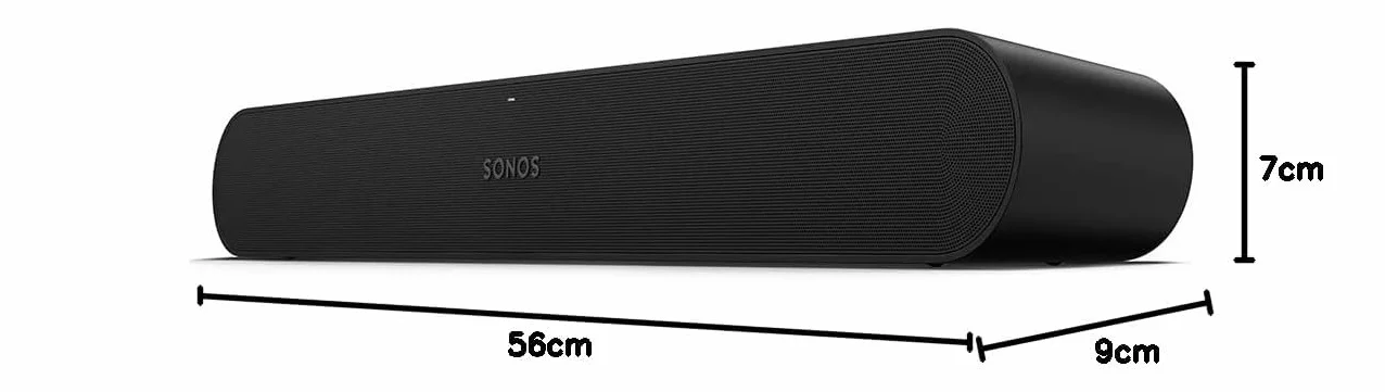 Sonos Ray Soundbar Compatta per TV e Musica Nero