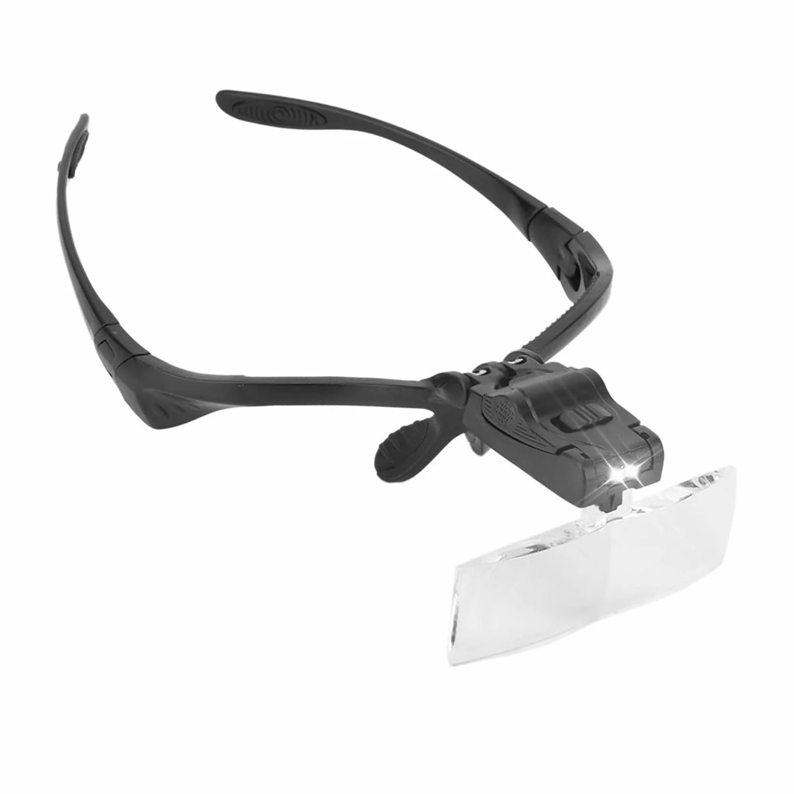 Lente D'ingrandimento per Ciglia, ANGGREK Lunette Loupe Lente D'ingrandimento per Archetto con Lampada a 5 Lenti per Estensione delle Ciglia Uso del Tatuaggio Lente D'ingrandimento per la Testa