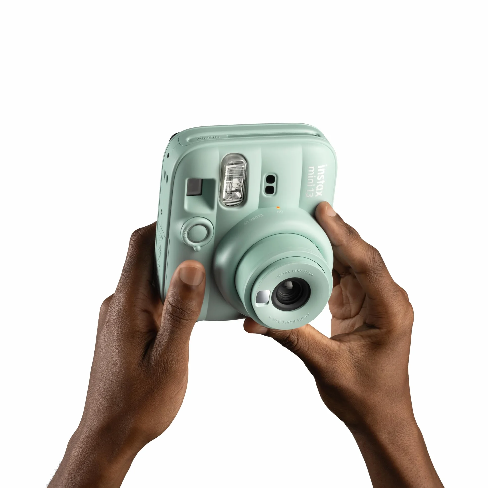 instax mini 13 fotocamera istantanea con flash integrato, specchio selfie, modalità close-up, autoscatto, Lagoon Green