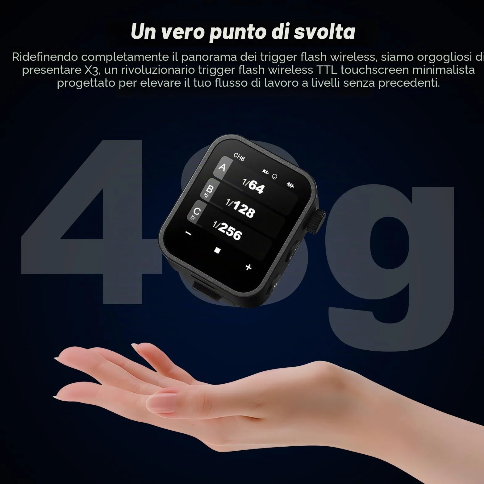 Godox X3-S X3S Wireless Flash Trigger Trasmettitore Flash Touch Screen OLED per Fotocamere Sony 2.4GHz Wireless 1/8000S HSS TTL Tcm Funzione Batteria Ricaricabile Trigger Remoto per Sony