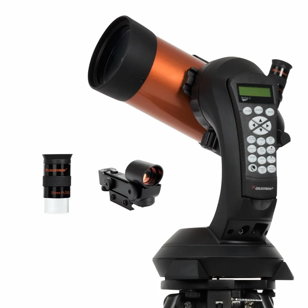 Celestron 11049 NexStar 4SE Telescopio Maksutov-Cassegrain computerizzato con montatura completamente automatica, tecnologia SkyAlign e rivestimento XLT, nero/arancio