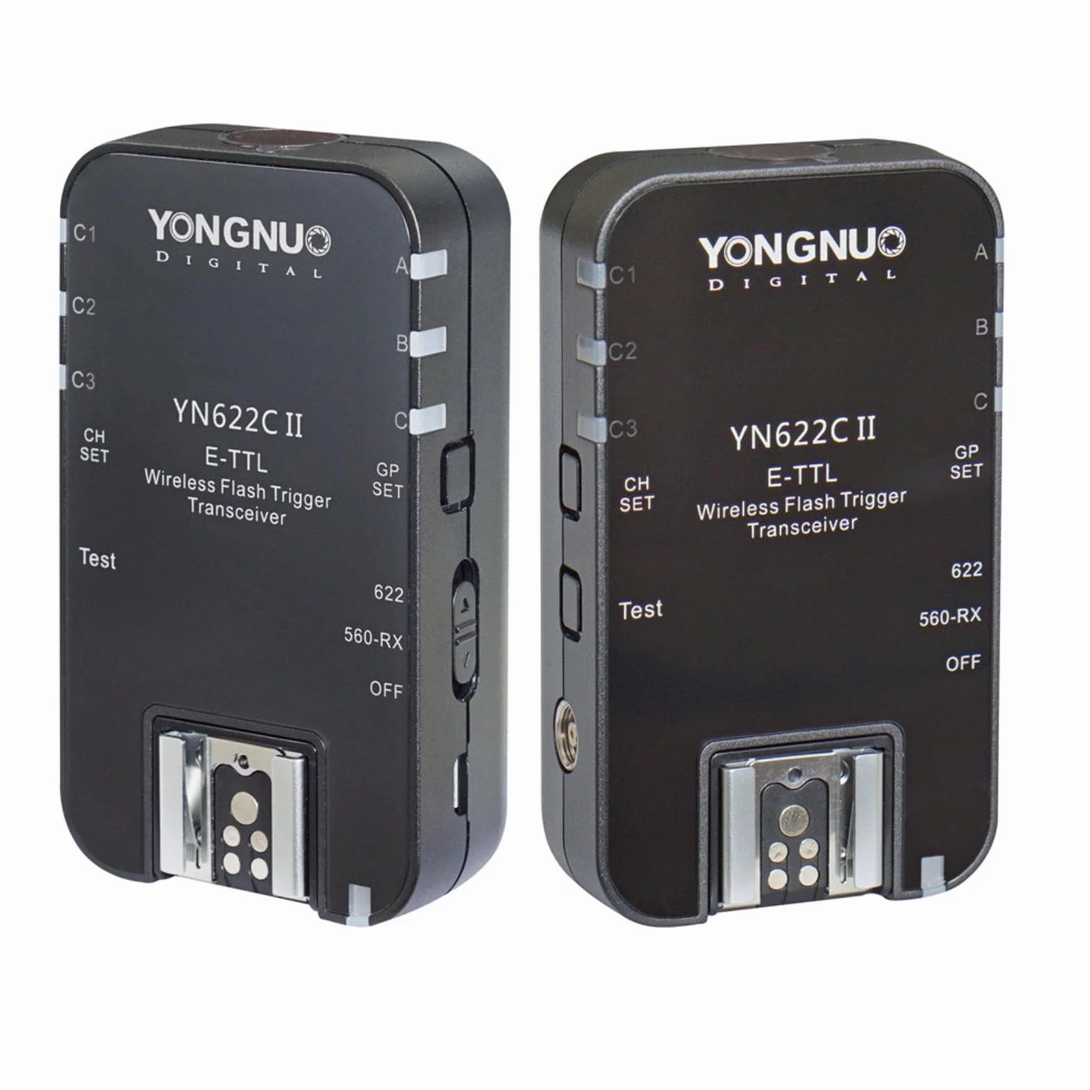 Yongnuo YN622C II - Kit da 2 ricetrasmittenti per Canon, TTl, HSS, 7 canali, colore: nero