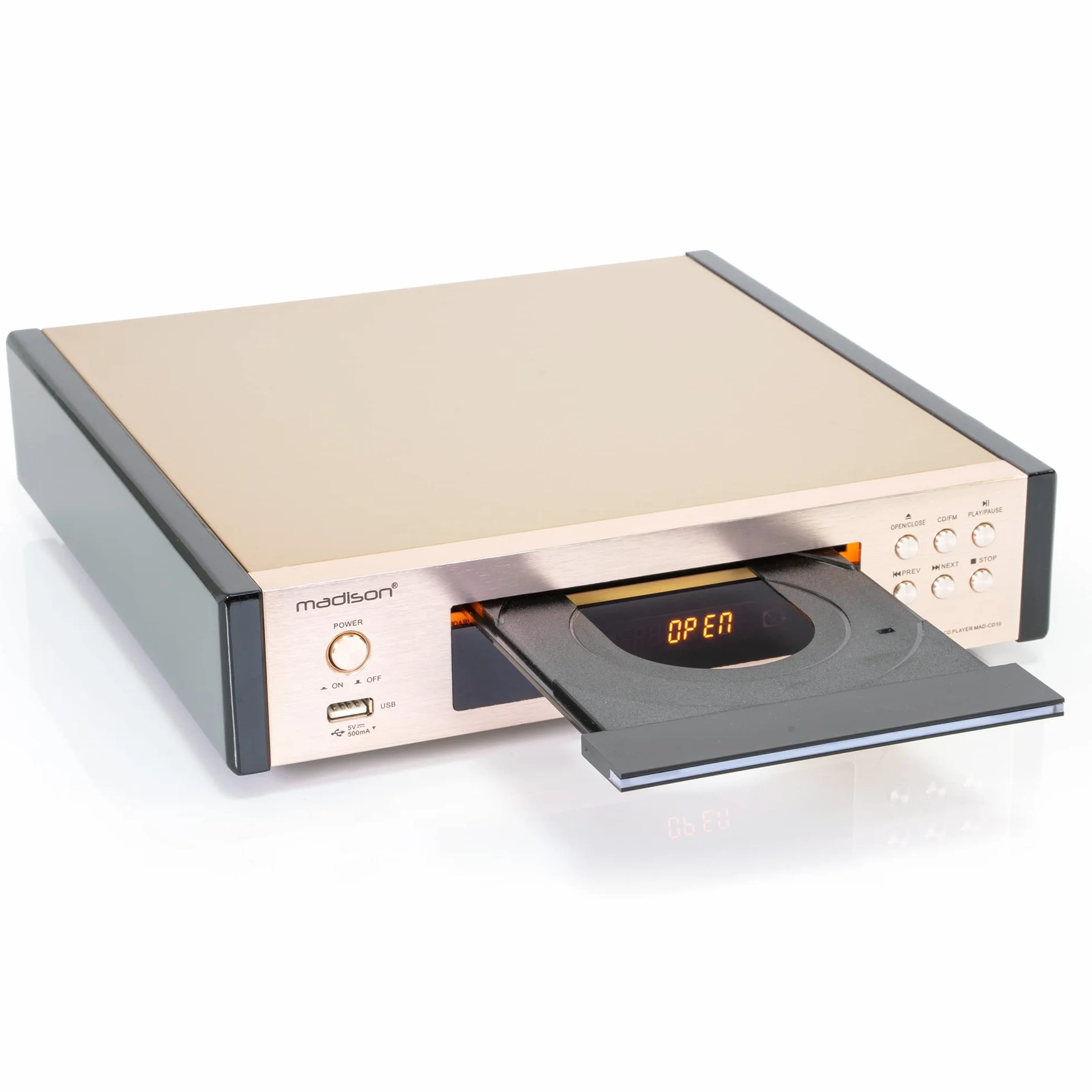 MAD-CD10 - MADISON - Lettore CD e sintonizzatore FM con USB e telecomando - Oro rosa spazzolato