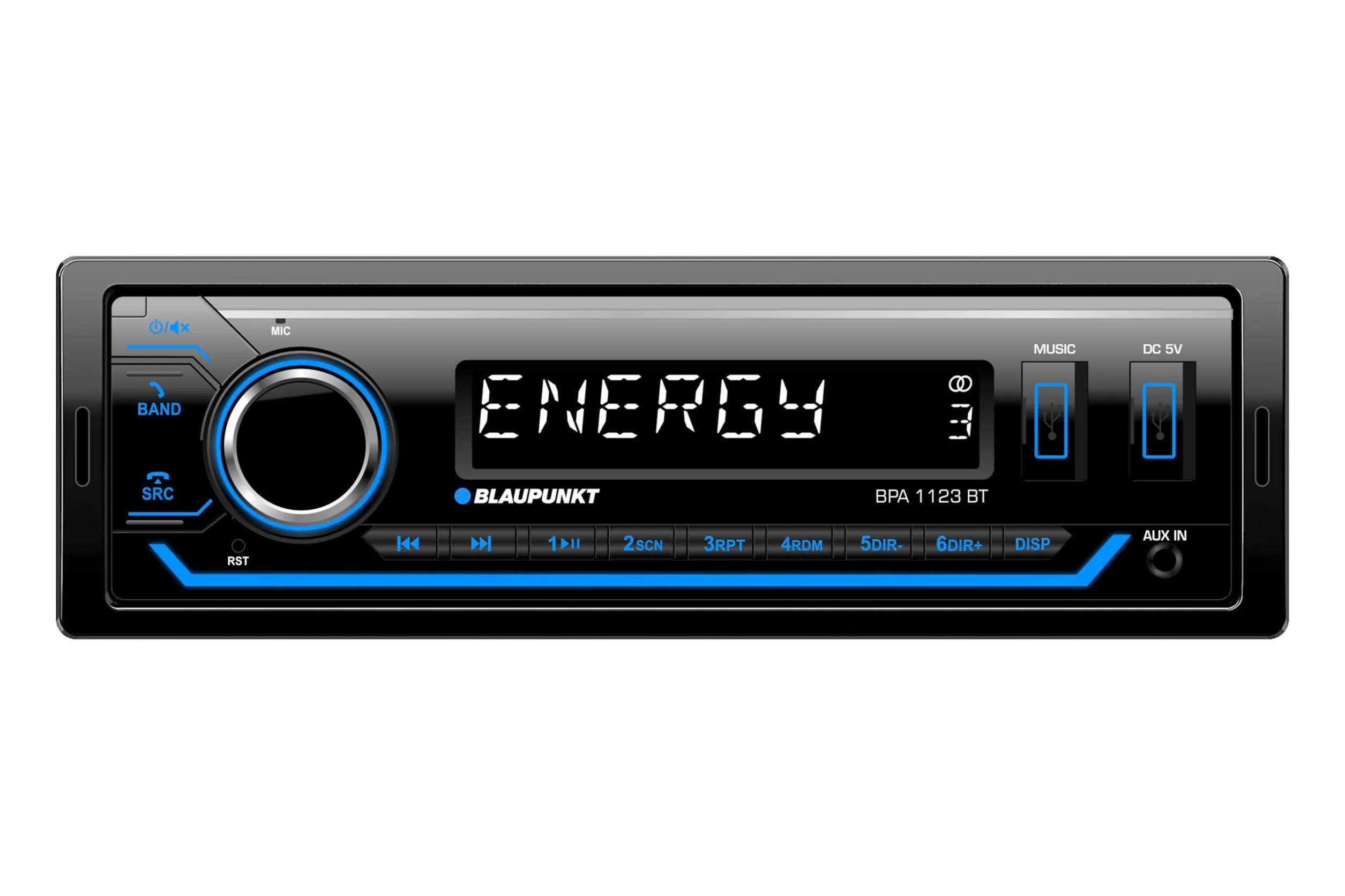 Blaupunkt BPA1123BT, Autoradio Multicolor con RDS, Bluetooth, 2 x USB