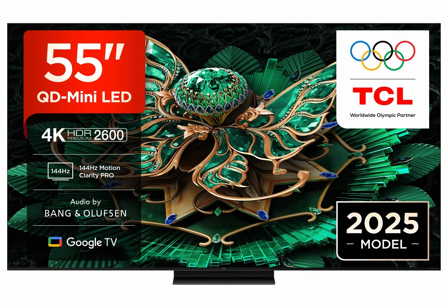 TCL 55C7K 55" QD-Mini LED TV 4K HDR 144Hz Smart Google TV Dolby Vision Atmos