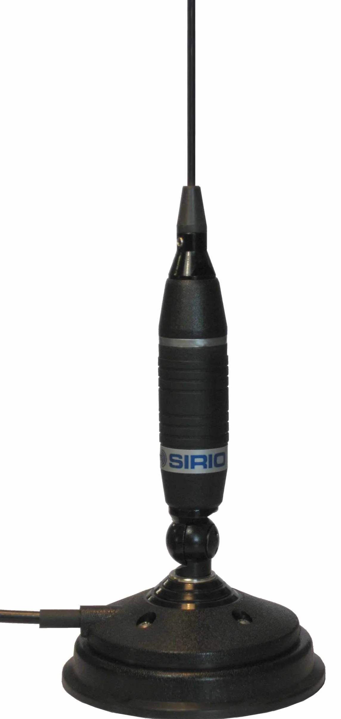 Sirio Antenne OMEGA 27 MAG con base magnetica diam. 100mm, Antenna CB Veicolare, Frequenza 27-28.5MHz, Potenza Massima 150W (CW) Short Time, Stilo Inox Nero, Inclinabile 180°, Altezza 0,945mt, cavo