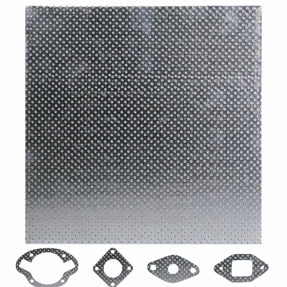 Fogli Guarnizione di Scarico Collettore Spessore 1,8 mm Dimensioni 20x20 cm, Carta per Guarnizioni di Scarico in Metallo, Carta Guarnizione Collettore, Tagliabile per Auto Moto Tosaerba Motore