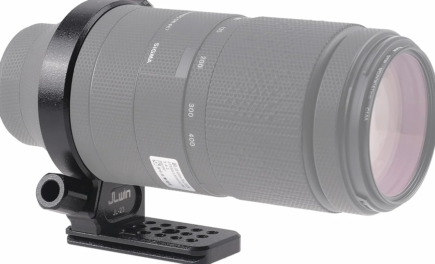 Hersmay Fascetta per treppiede in metallo per obiettivo Sigma 100-400 mm F5-6.3 DG DN OS per Sony E Mount Art 105 mm F1.4 DG HSM adatto per piastra a sgancio rapido Arca Type, RJ010F