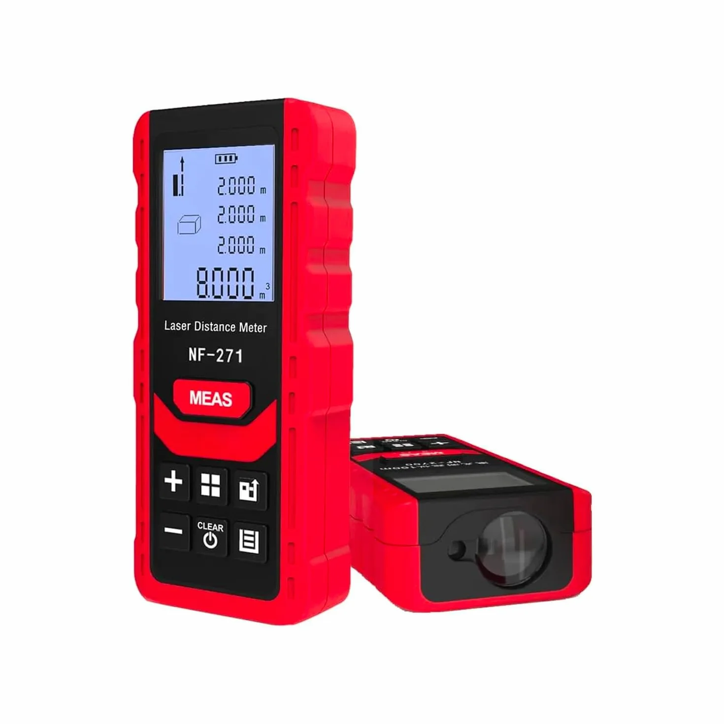Telemetro Laser Professionale - Misuratore Laser Portatile con Schermo LCD da 4 a 50m - Misurazione Continua Area e Volume, con Memoria 50 Misure