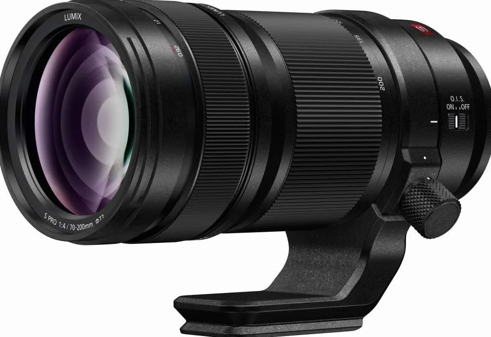Panasonic Lumix S-R70200E Teleobiettivo 70-200mm F4.0 O.I.S., L-Mount System, Nero