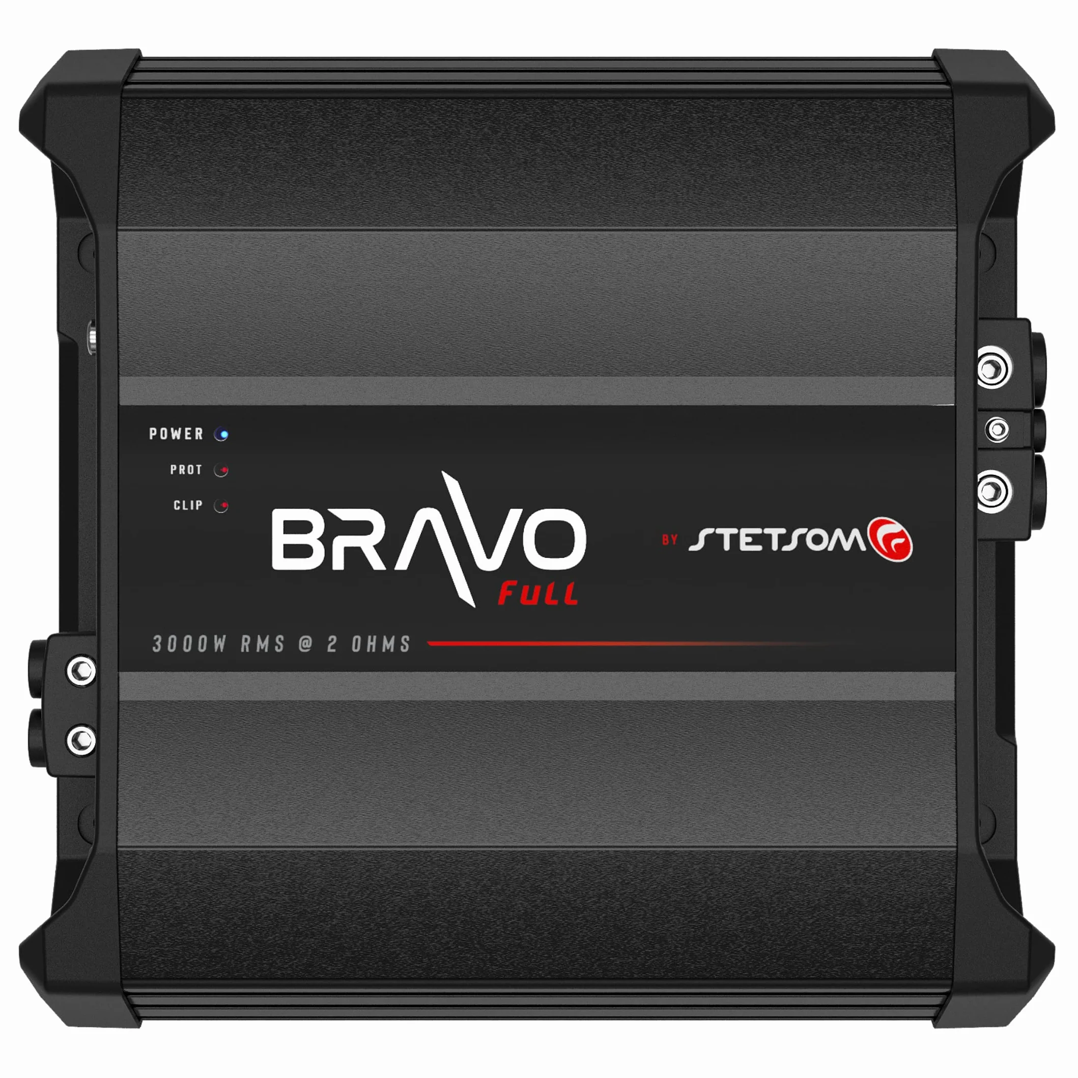 Stetsom Bravo Full 3000 - Amplificatore per auto mono, 3000.1 3K Watt RMS, 2Ω stabile Car Audio, qualità del suono HD, Crossover e Bass Boost, altoparlante stereo per auto, subwoofer MD, dispositivi