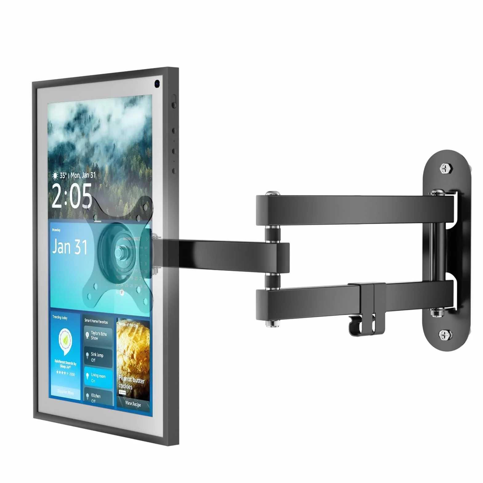 Alexa Echo Show 15 Supporto da parete per Amazon Echo Show 21, 15,6", 53,3 cm, girevole e inclinabile