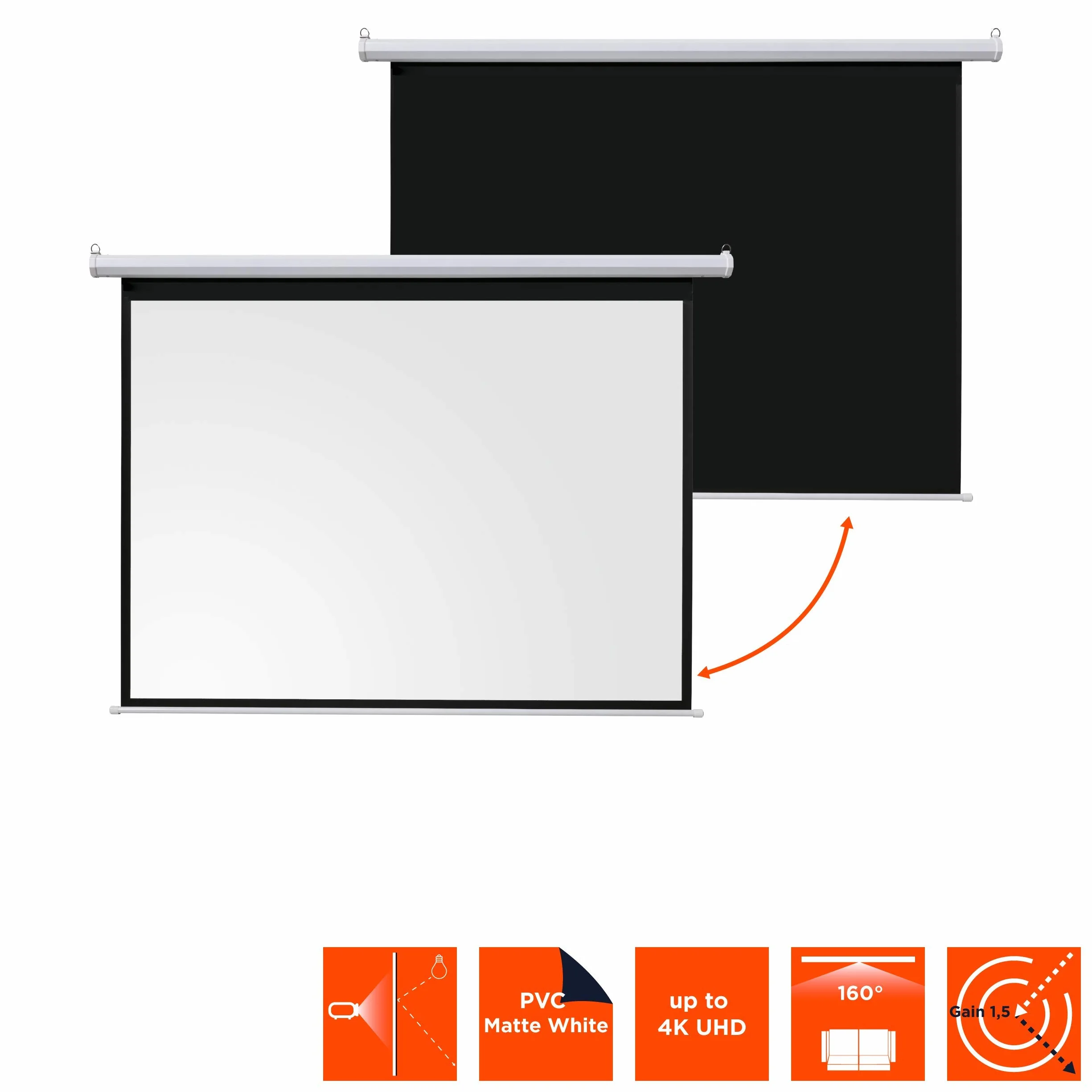 Celexon ivolum Motorleinwand 200 x 150cm,Heimkino-Leinwand