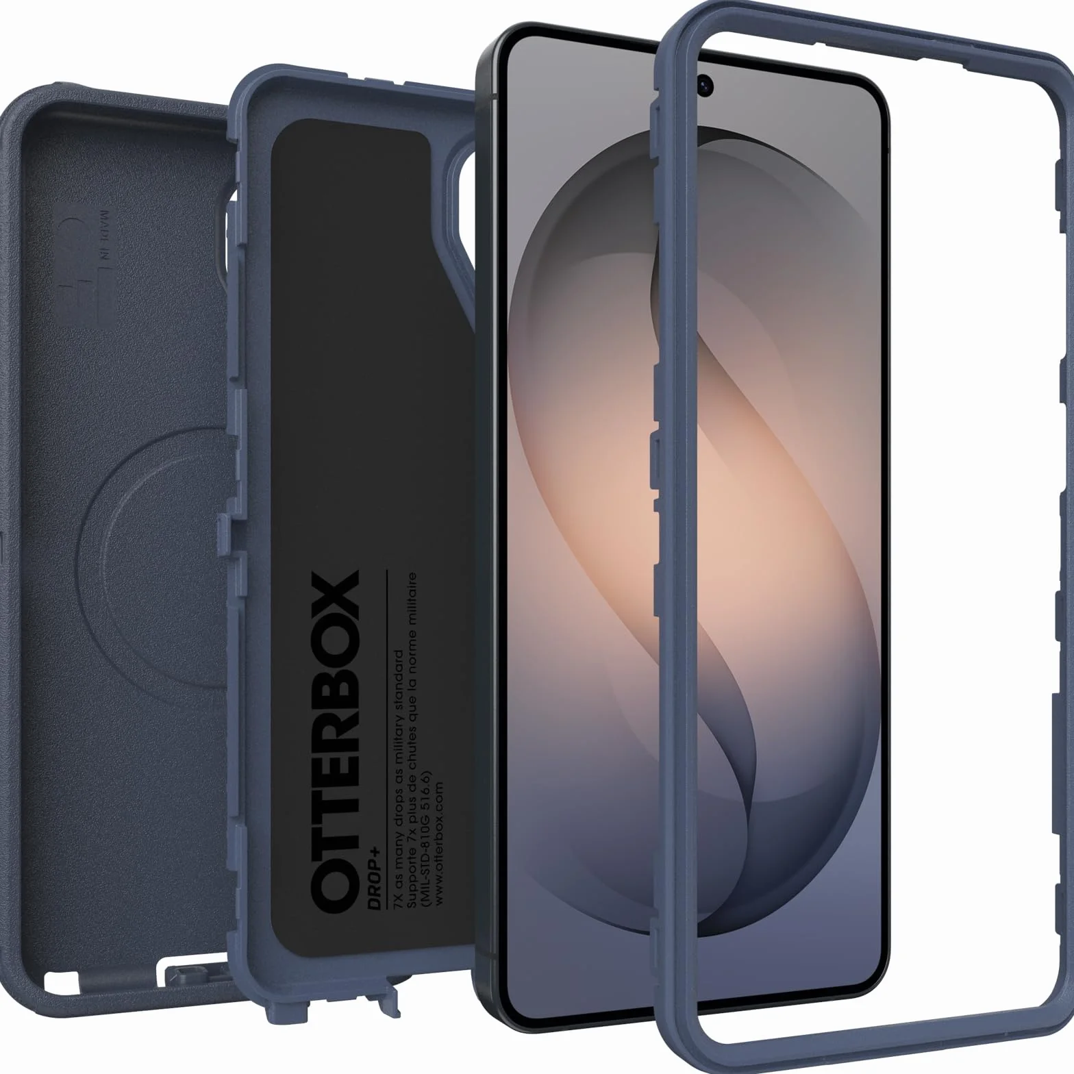 OtterBox Cover Defender Series Pro con Magneti per Samsung Galaxy S26+, custodia protettiva antiurto, a prova di caduta, protezione estrema, testata 7x norme MIL-STD 810G, Blu