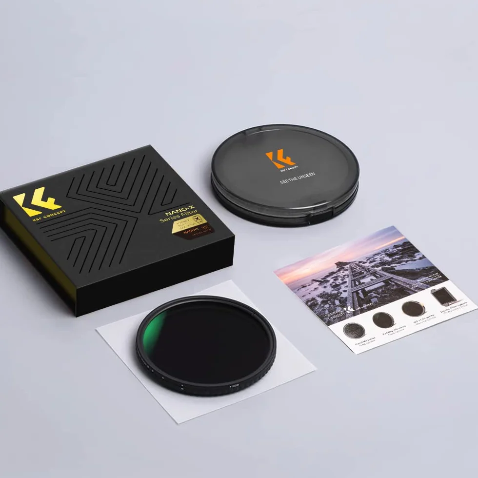 K&F CONCEPT Nano-X 77mm Filtro Variabile ND2-32 (1-5 stop) di Vetro Ottico con Rivestimento Nano a 28 Strati per obiettivi 77mm