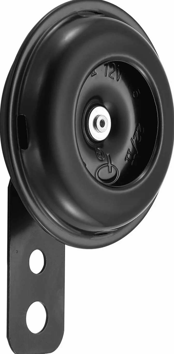 Clacson universale a forma di corno 12 V 105 db impermeabile metallo nero per moto auto camion