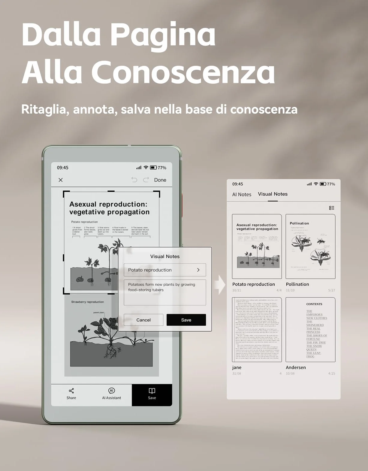 VIWOODS 6,13’’ Carta 1300 AiPaper Reader con connettività 4G, dispositivo eReader E Ink ultra-sottile e leggero, con integrazione AI, 300 PPI, luce frontale regolabile, 128 GB di memoria
