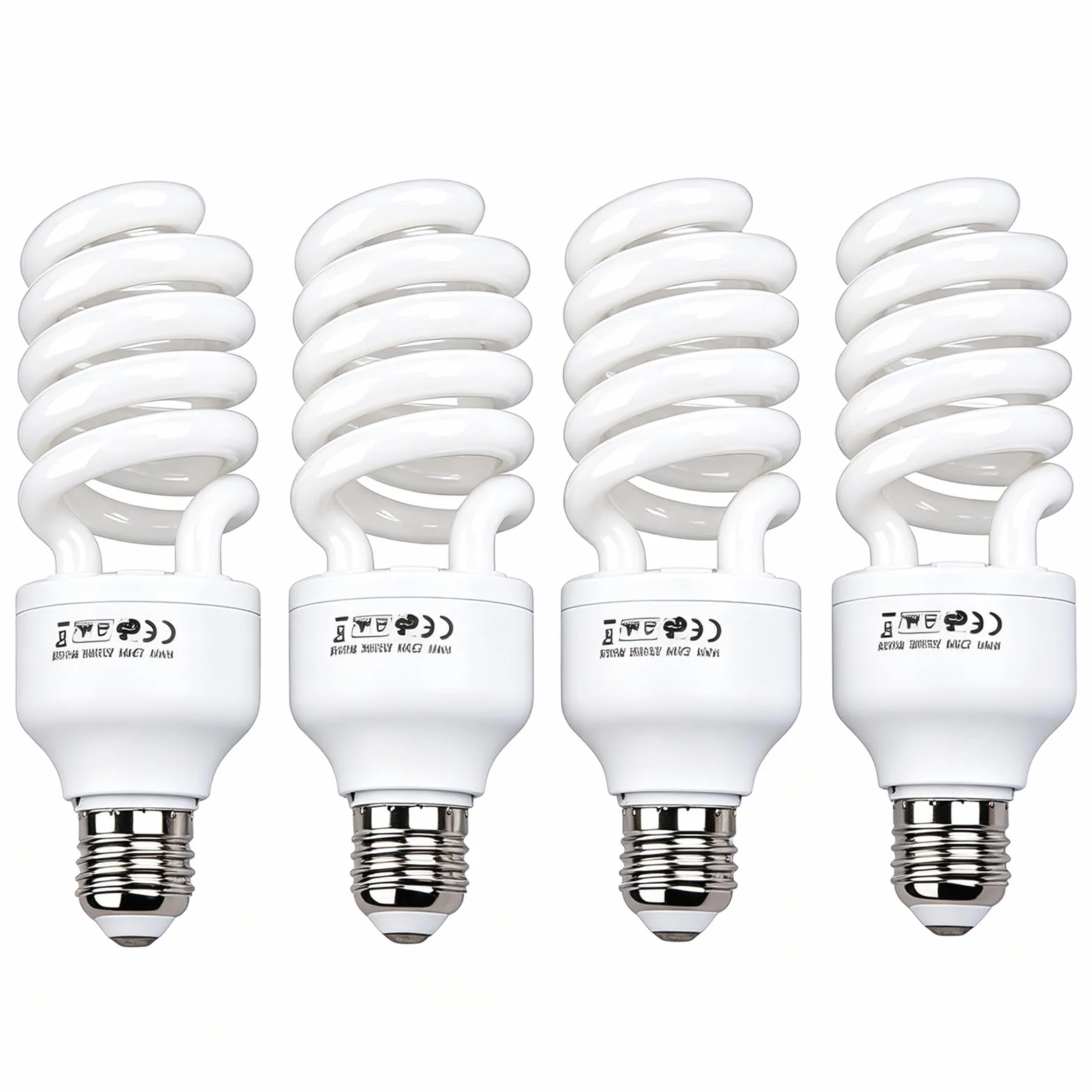 Andoer Lampadina per fotografia, 4 pezzi, E27, 220 V, 5500 K, 45 W, luce diurna per studio fotografico