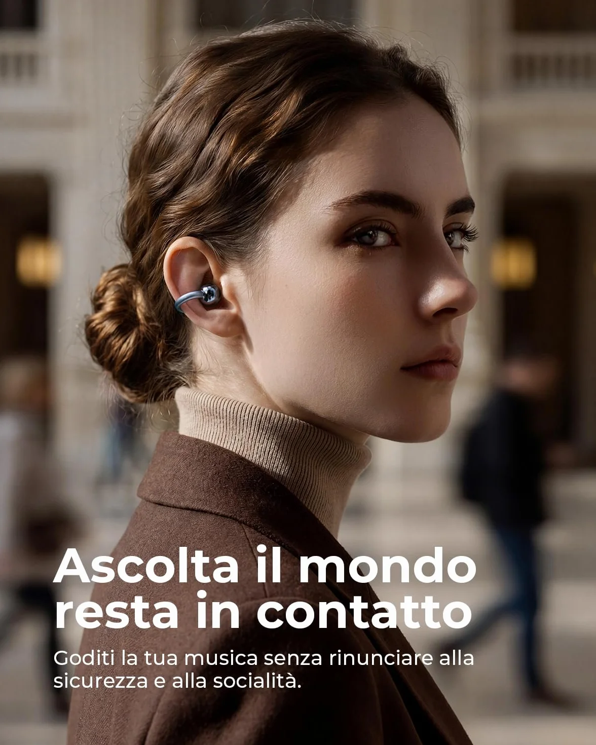 SANAG S6SUltra Auricolari Open Ear, Cuffie Clip on, Comfort e Vestibilità Stabile, Bluetooth 6.0, Bassi Profondi, IP67, 42H di Autonomia, Chiamate AI, App Personalizzata, Ideali per Sport e Lavoro