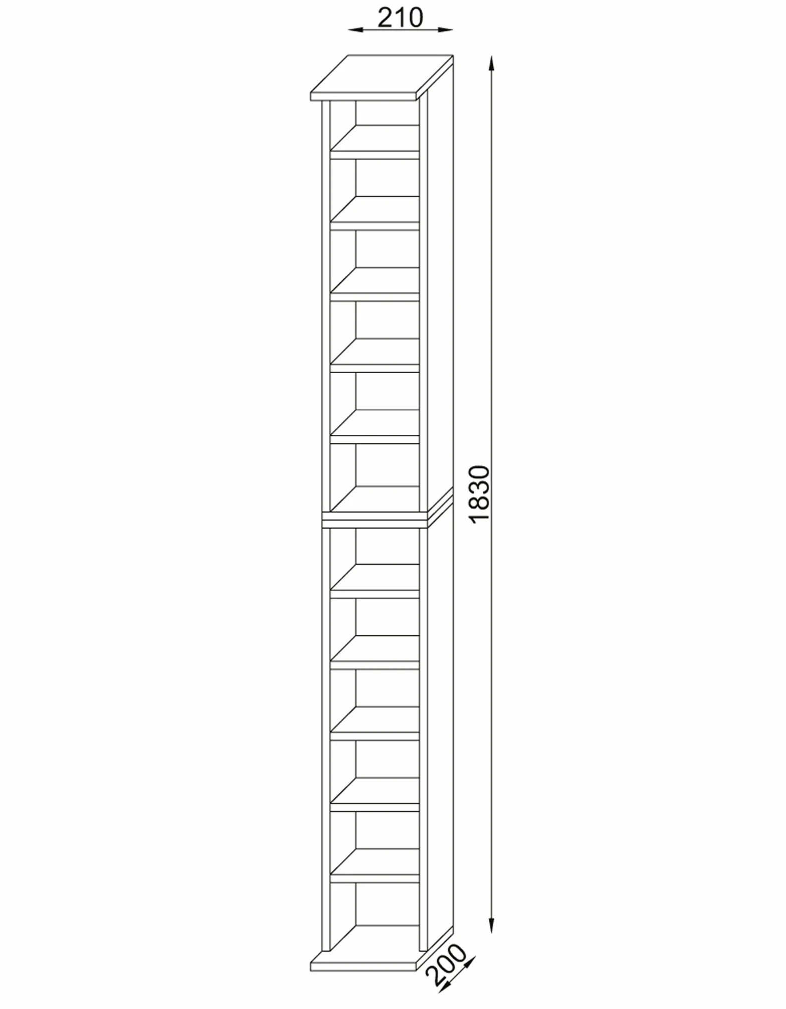 VCM 24005 Programma Componibile Bigol, per 204 CD, Bianco