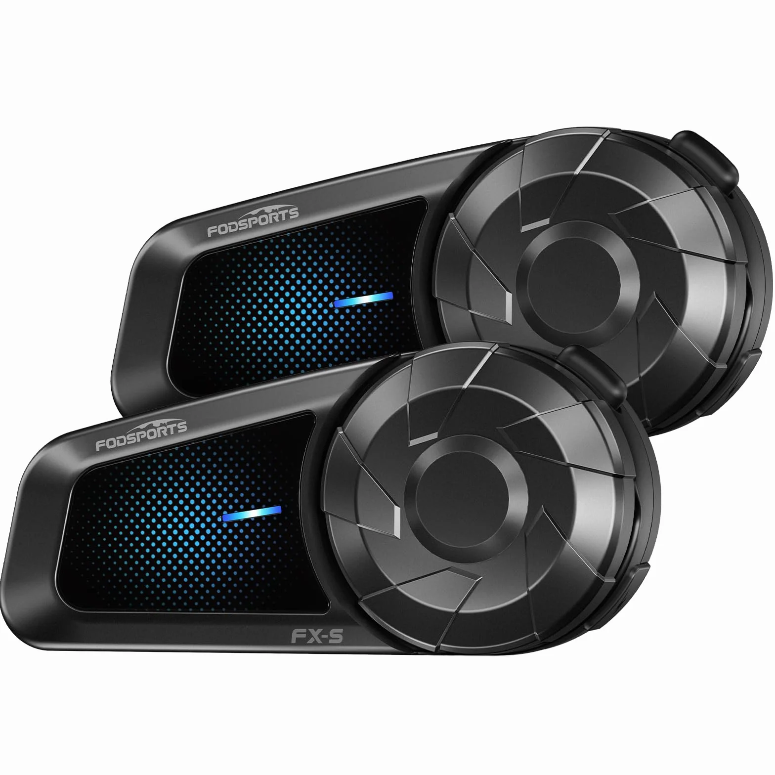 Fodsports FX-S Intercom Moto Duo per 2 Caschi, Citofono Moto Bluetooth 5.4, Sistema di Comunicazione con Impermeabile IP67, Collegamento Universale, Vivavoce Automatico/Manuale