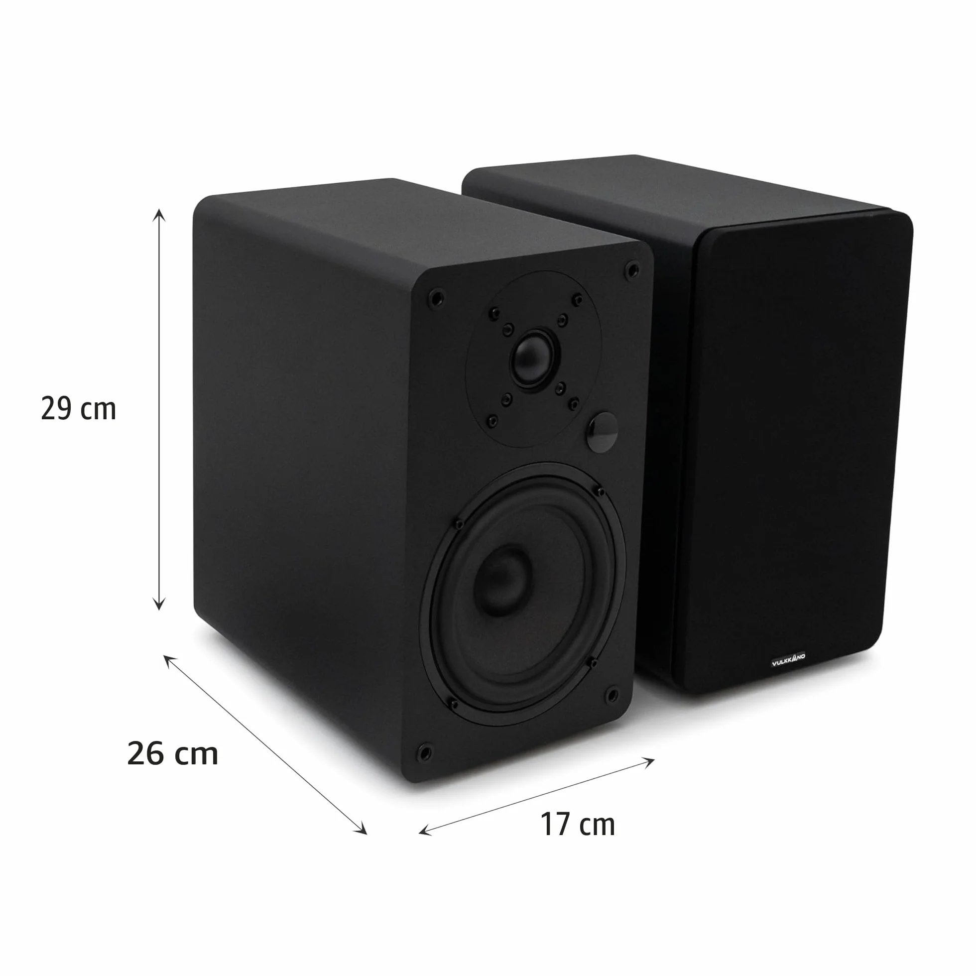 VULKKANO A5 ARC Cassa Amplificata Woofer 5,25" Bluetooth 5.0 HDMI ARC Nero