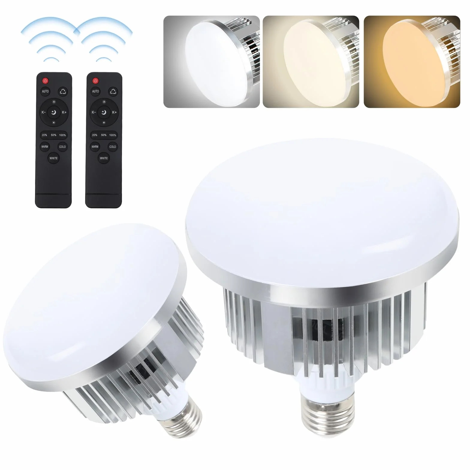 FGen LED135 Lampada fotografica a LED 2 x 135W E27 3000-6500K Regolabile con telecomando Luce per studio fotografico a LED Risparmio energetico per la fotografia softbox